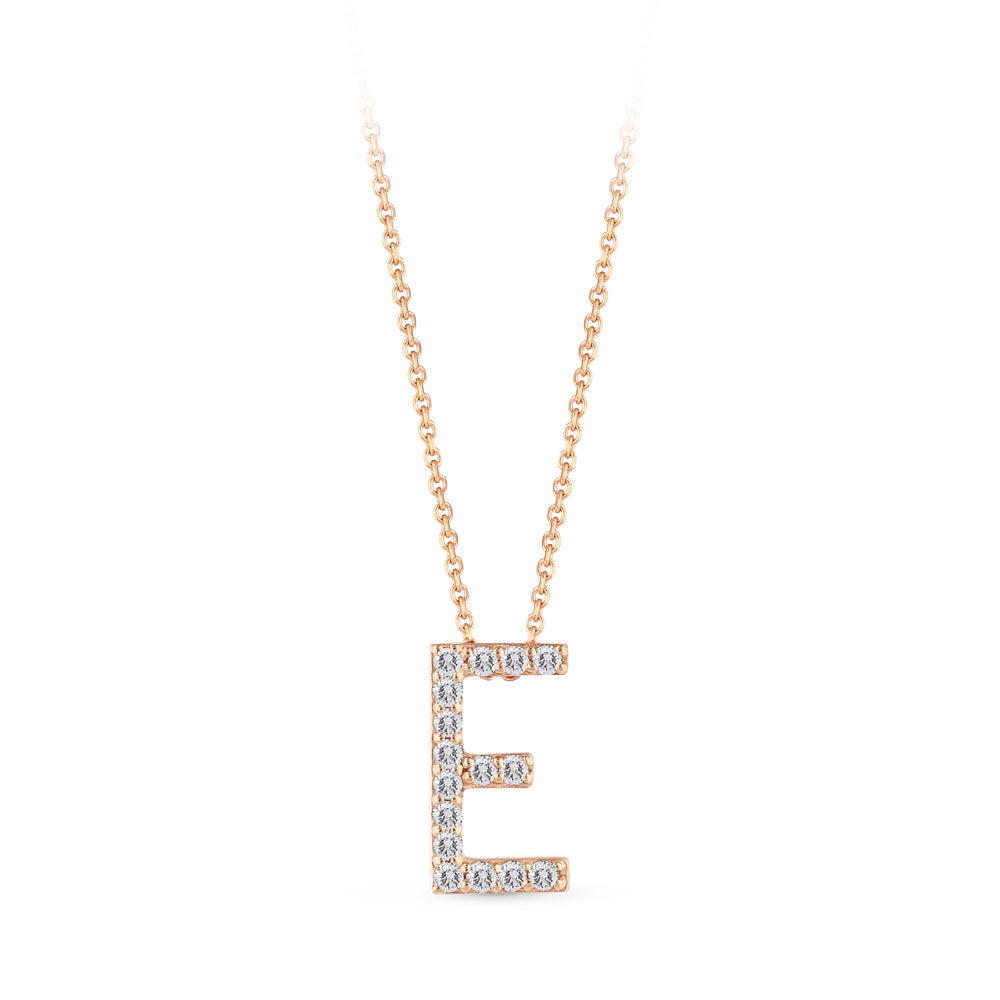 Diamond Initial Necklace E