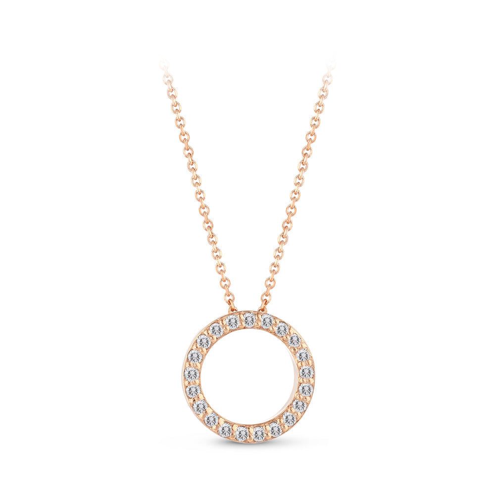 Diamond Initial Necklace O