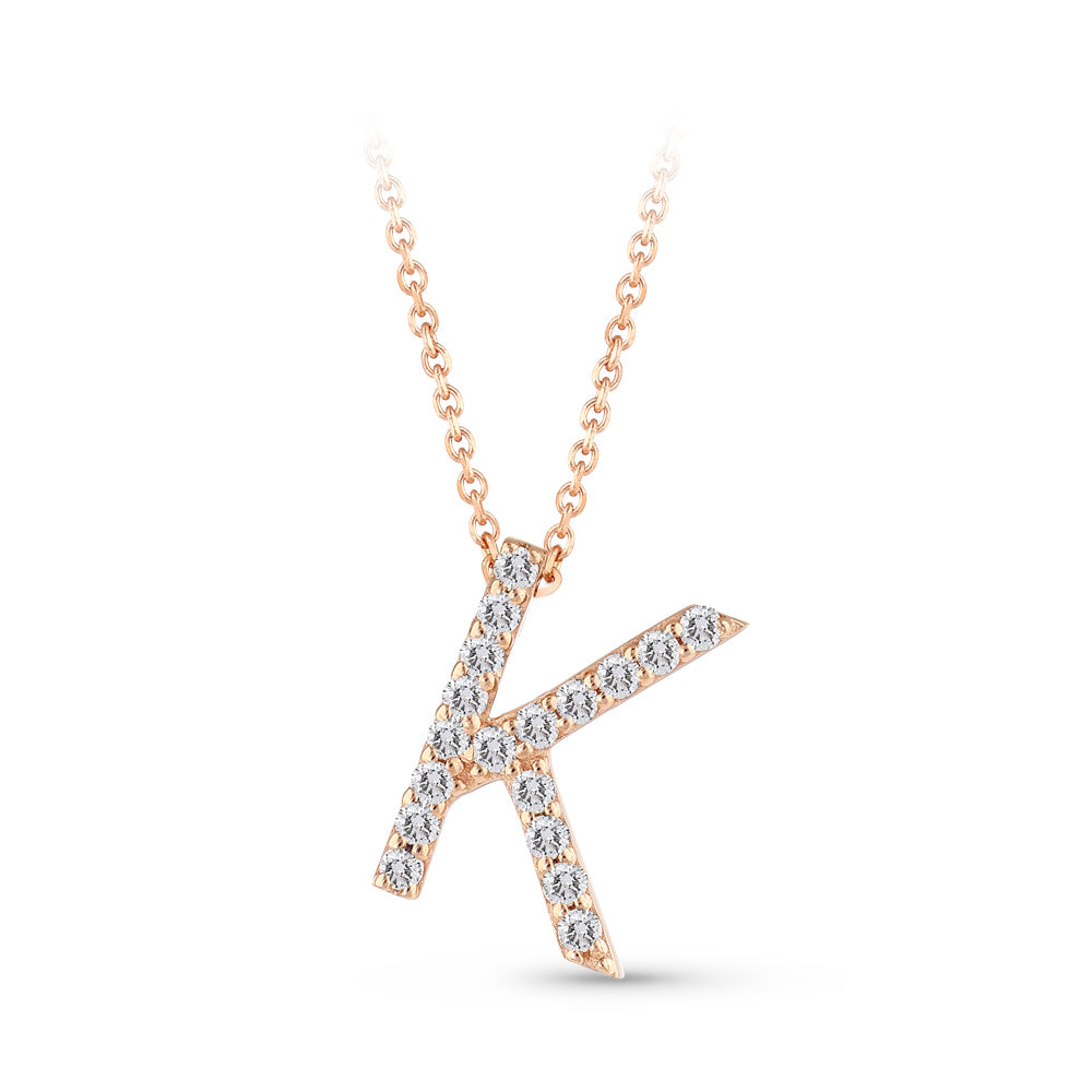 Diamond Initial Necklace K