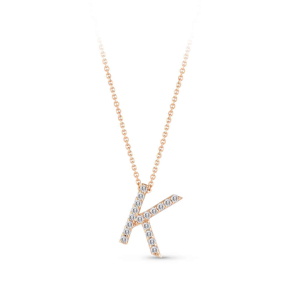 Diamond Initial Necklace K