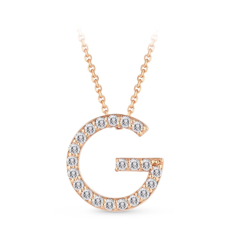 Diamond Initial Necklace G