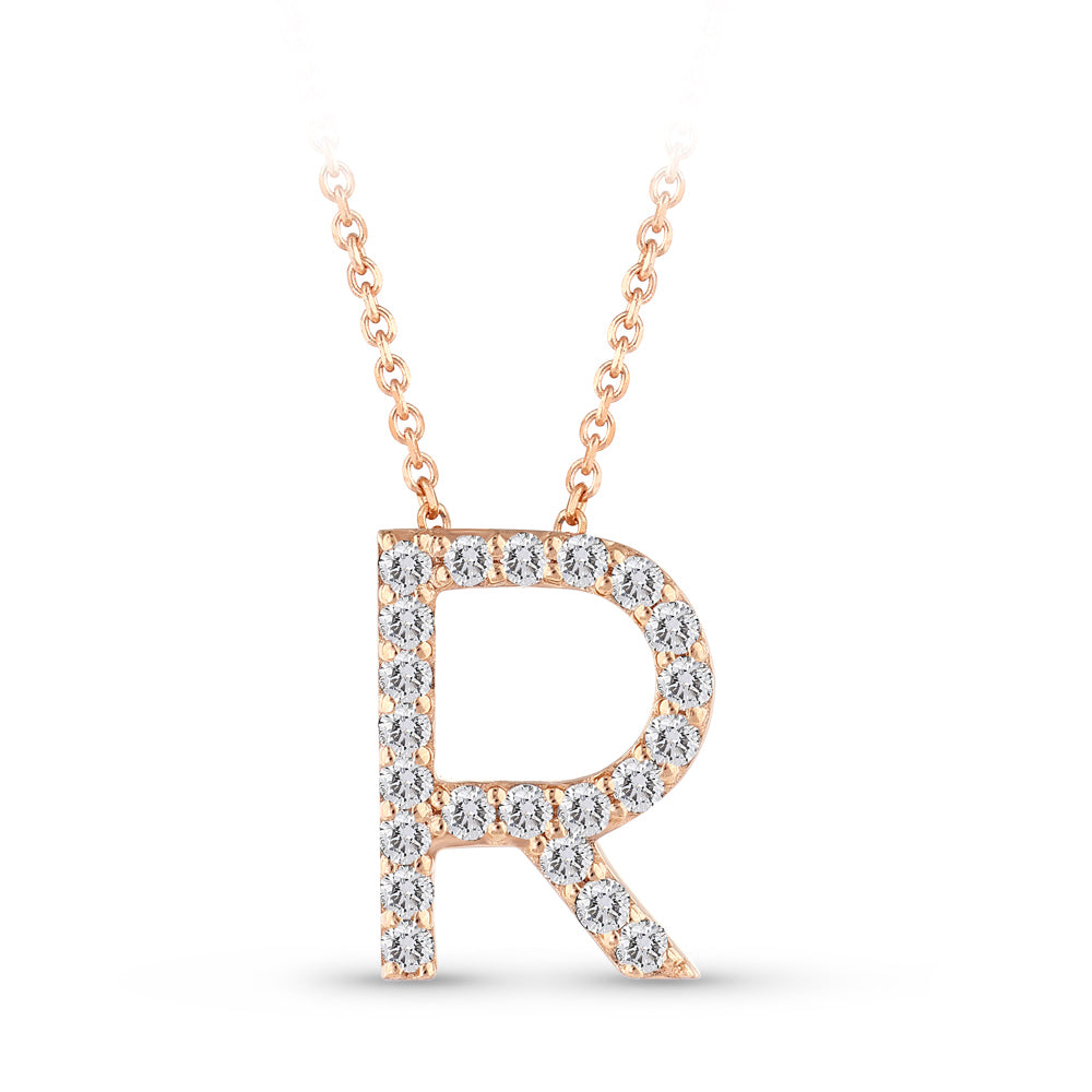 Diamond Initial Necklace R