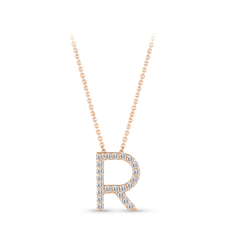 Diamond Initial Necklace R