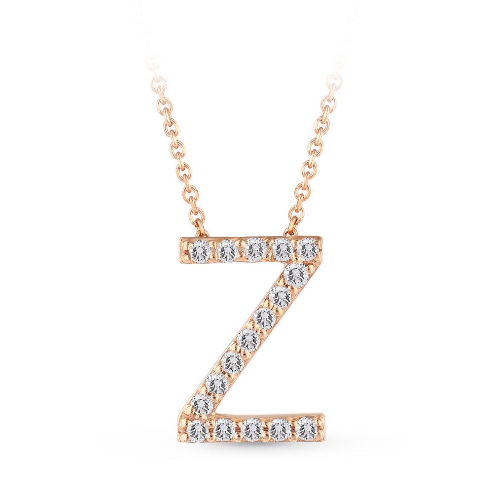 Diamond Initial Necklace Z