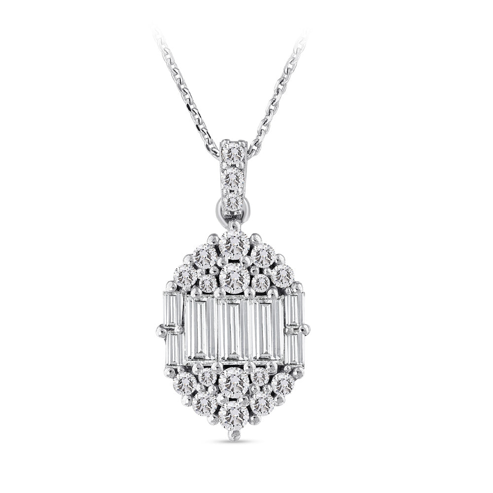 Baguette Diamond Necklace