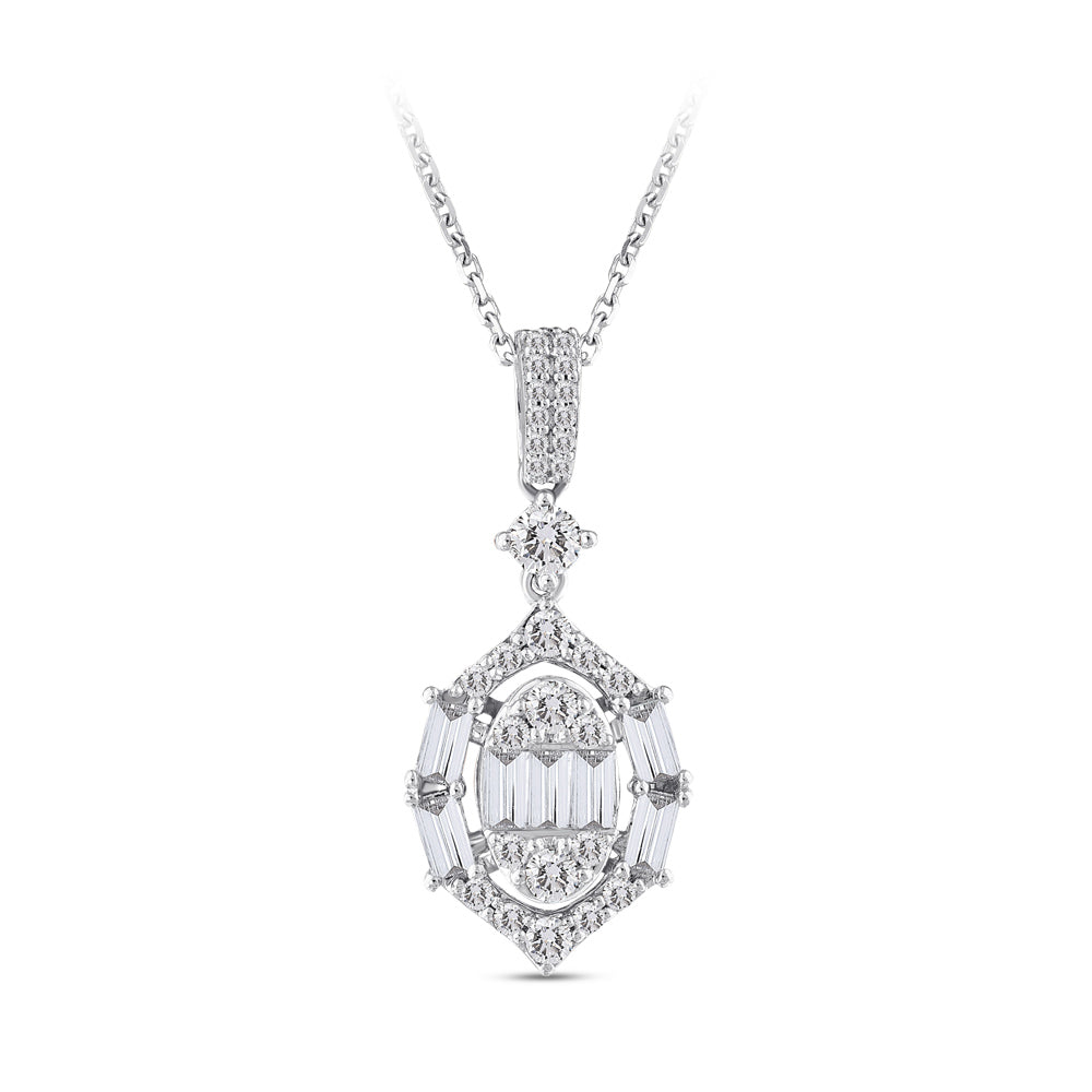 Baguette Diamond Necklace