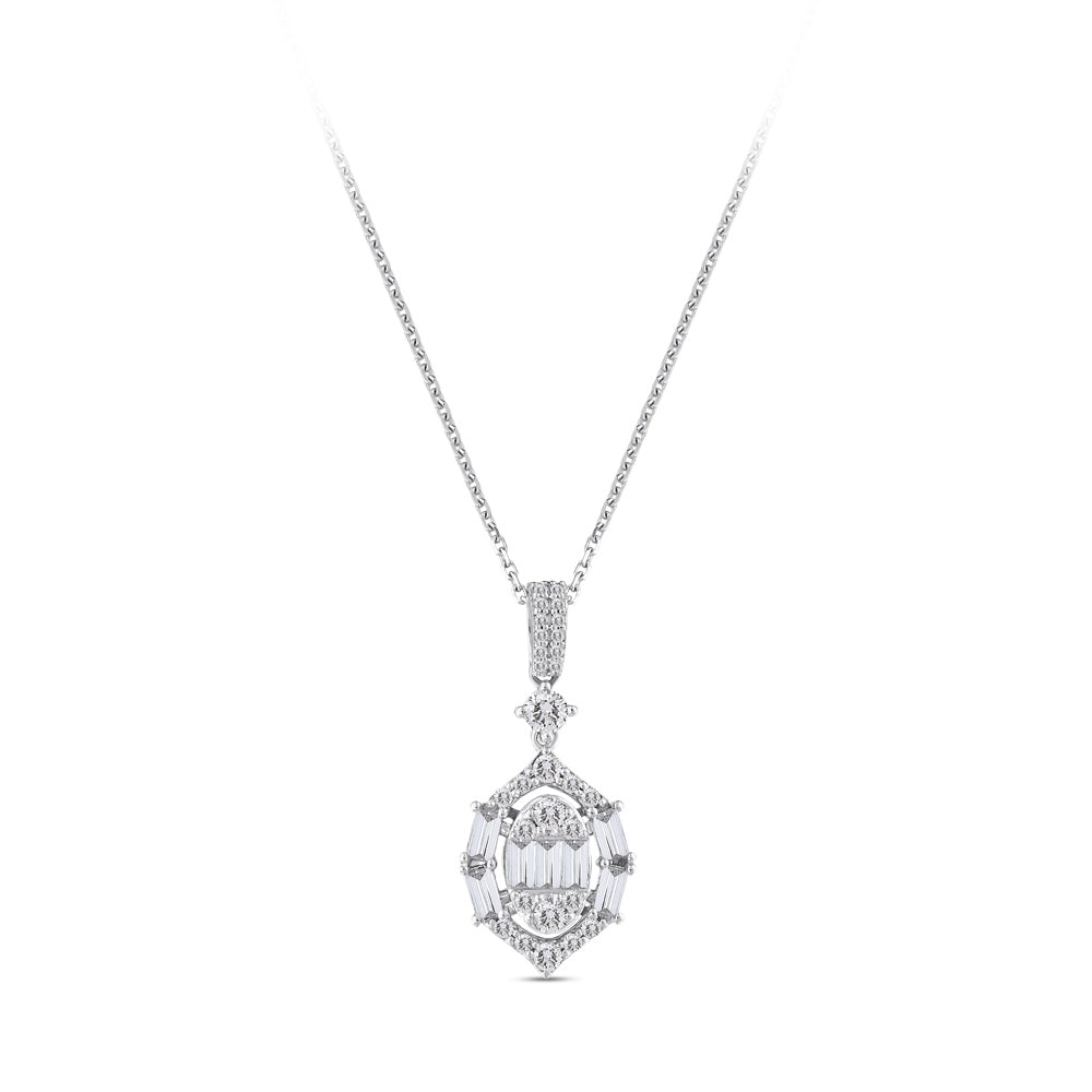 Baguette Diamond Necklace