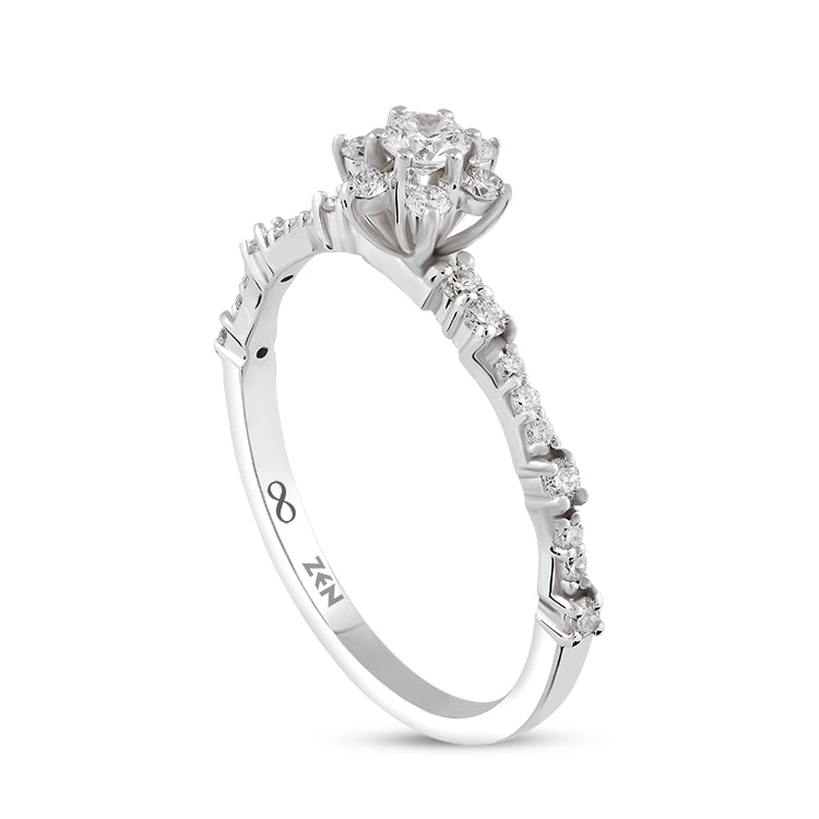 Modern Diamond Engagement Ring