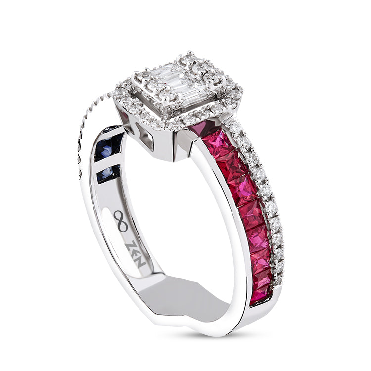 Sapphire Ruby Ring