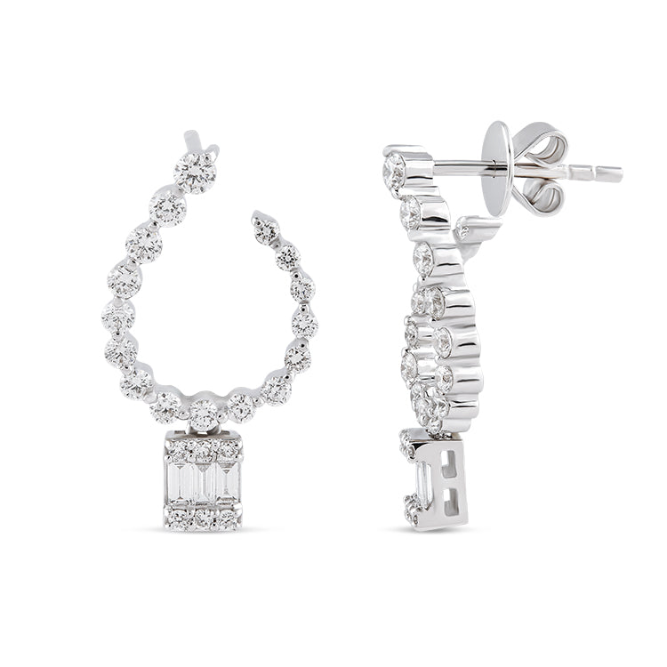 Baguette Diamond Earrings
