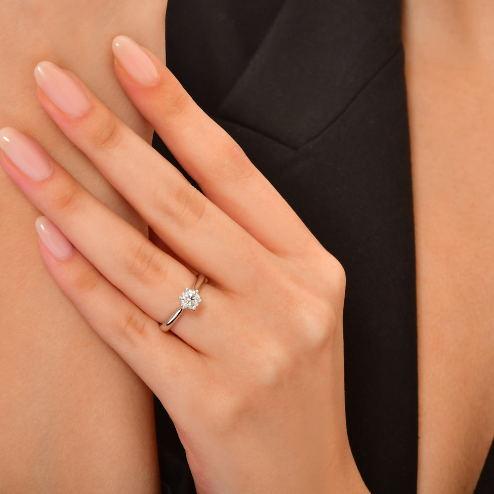 Solitaire Diamond Engagement Ring