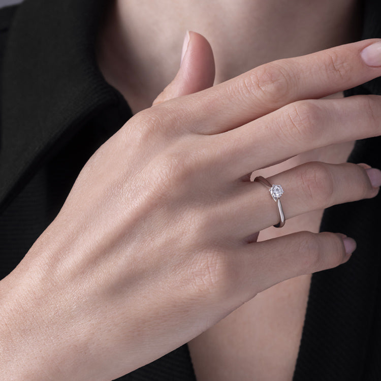 Solitaire Diamond Engagement Ring