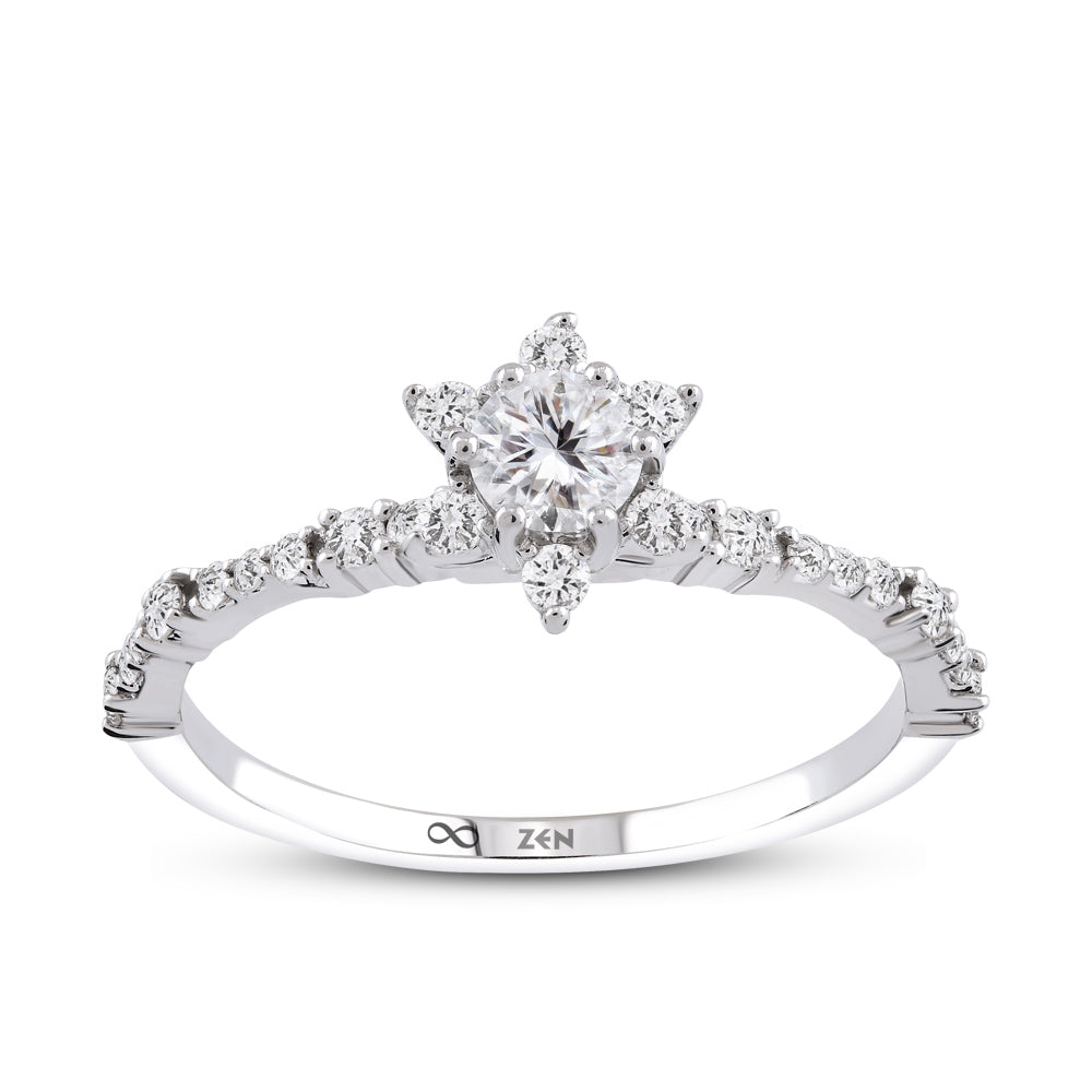 Modern Diamond Engagement Ring