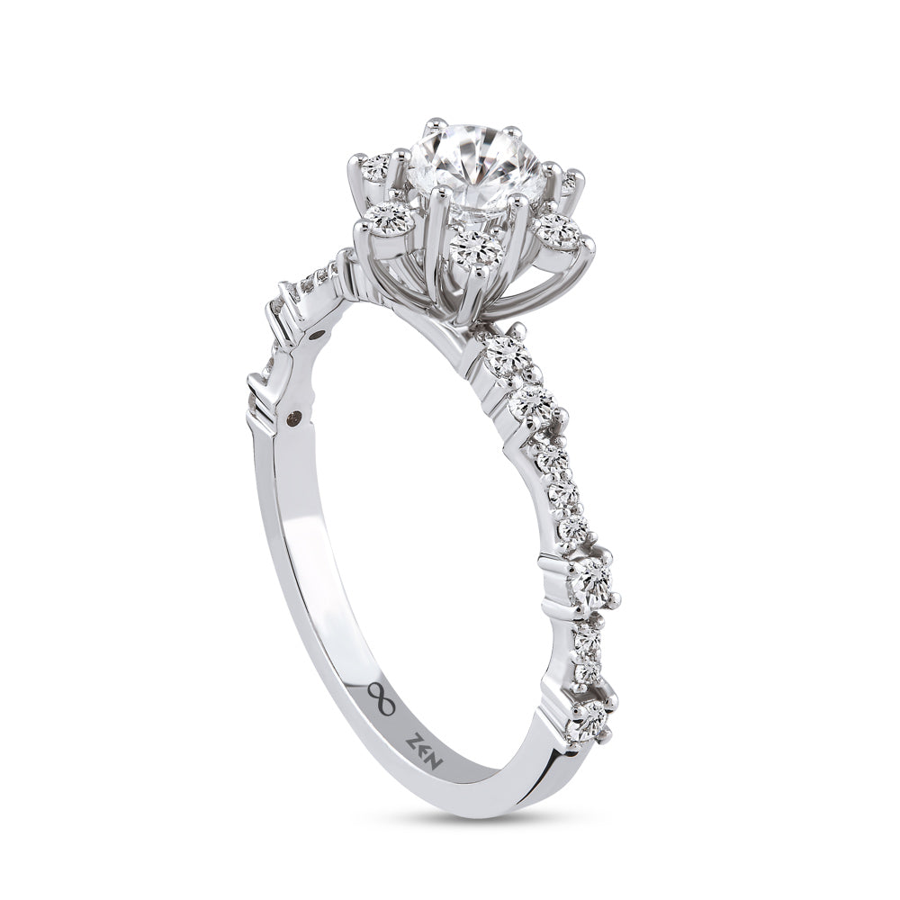 Modern Diamond Engagement Ring