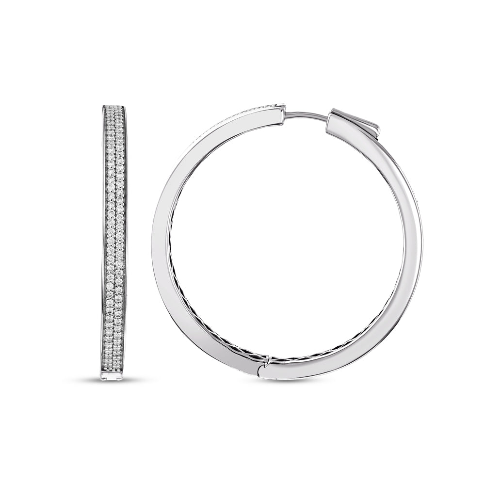 Hoop Diamond Earrings