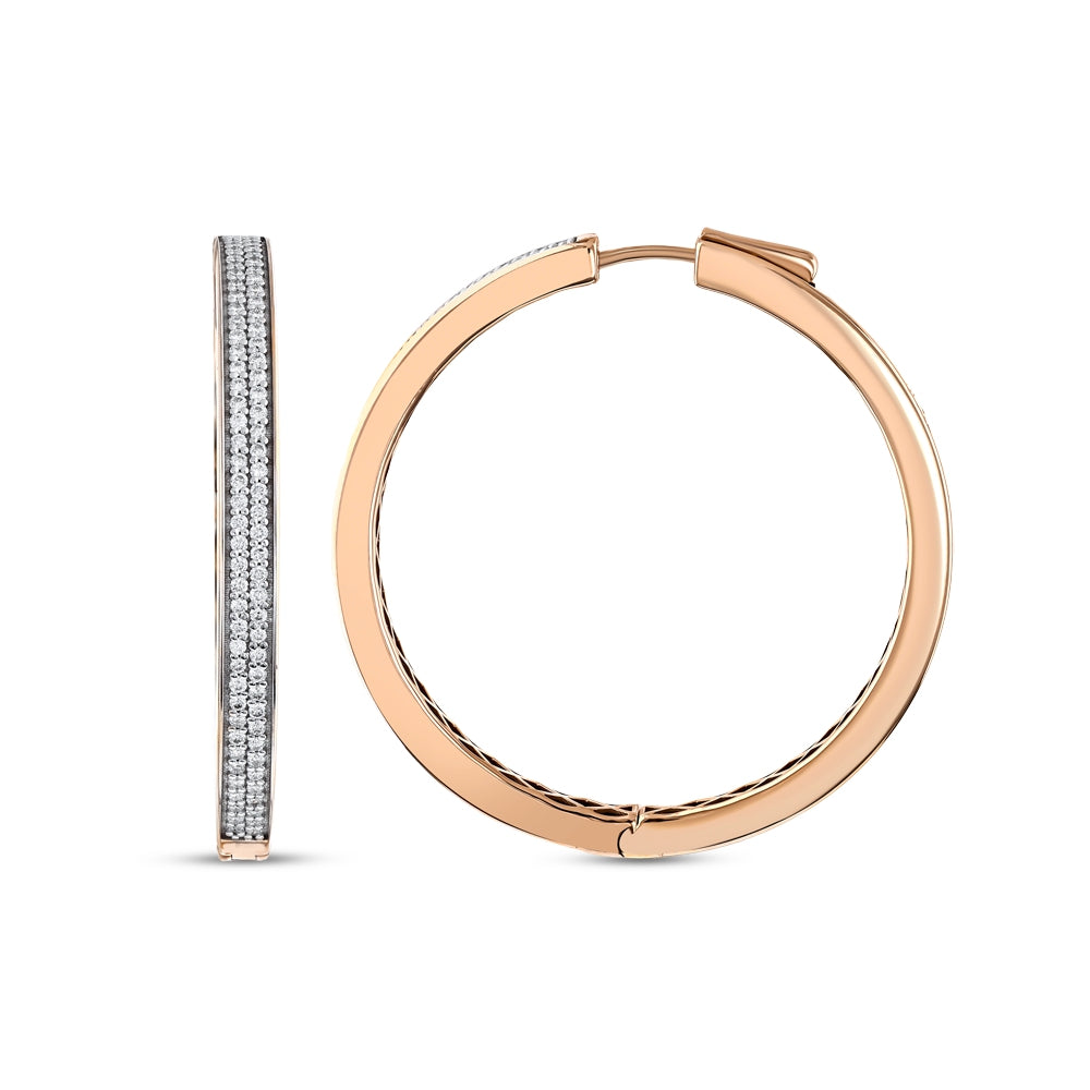 Hoop Diamond Earrings