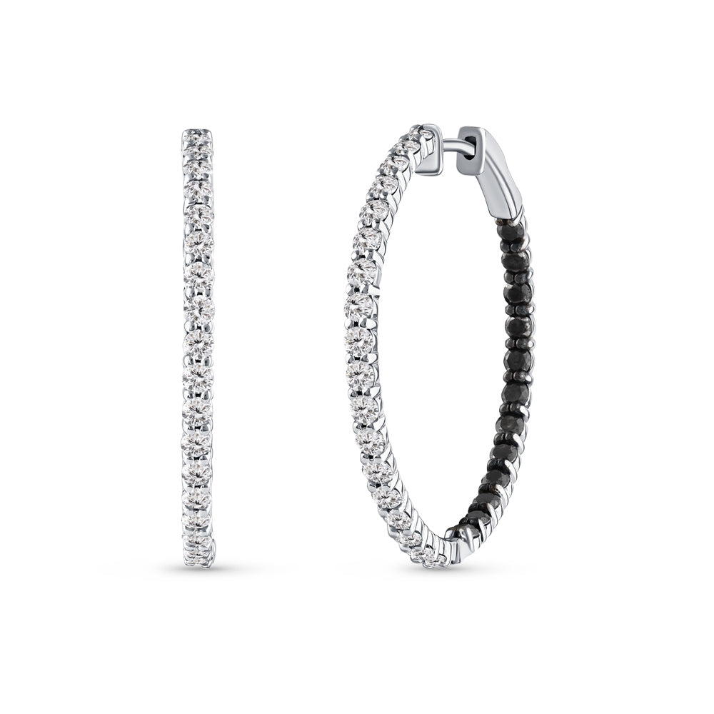 Hoop Diamond Earrings
