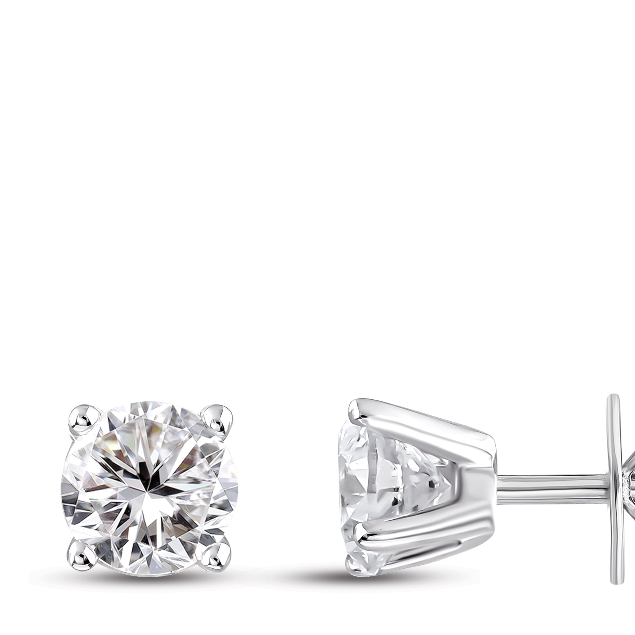 Solitaire Diamond Engagement Earrings