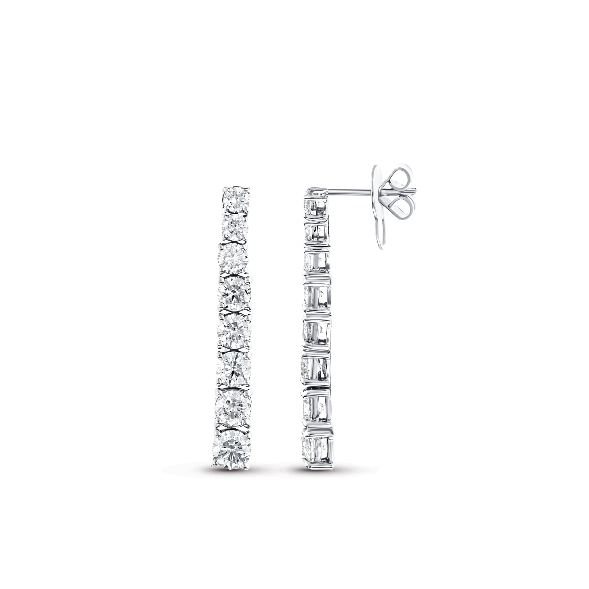 Diamond Tennis Earrings