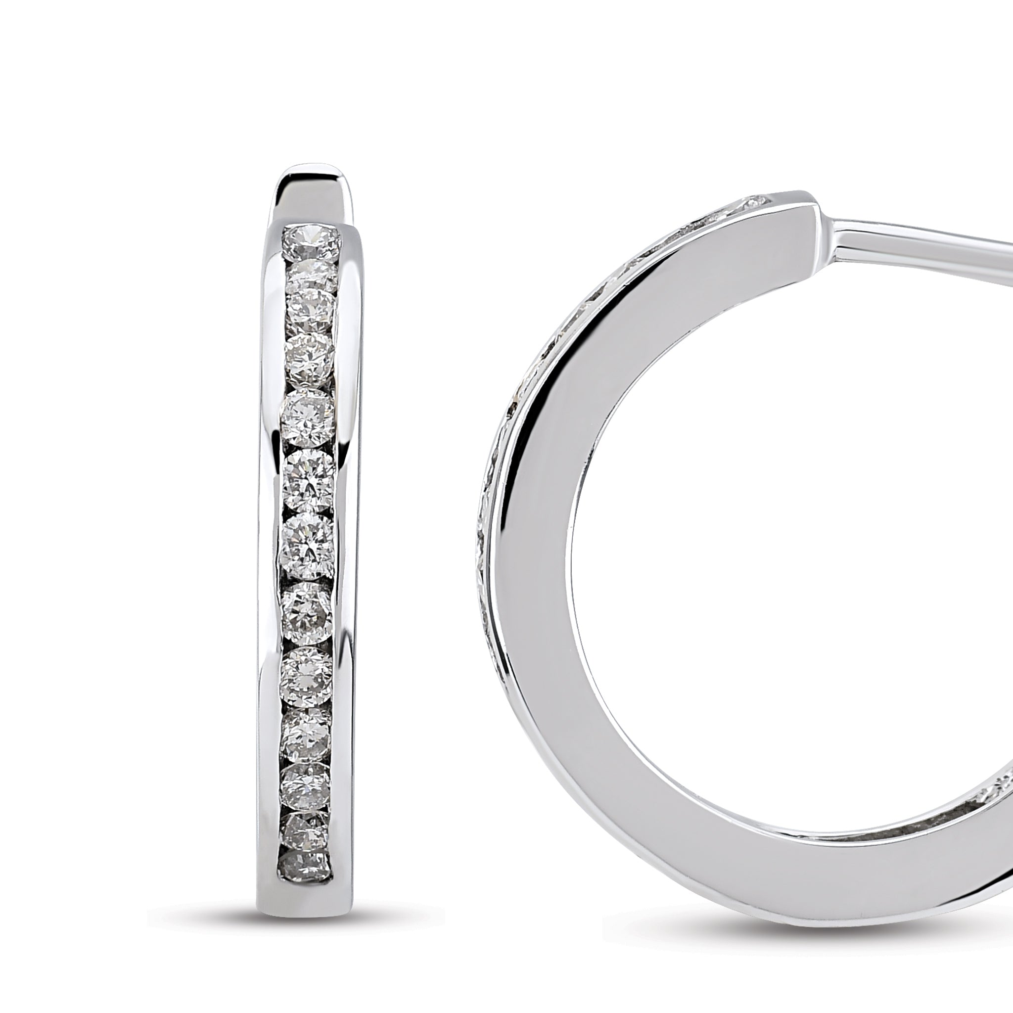 Hoop Diamond Earrings