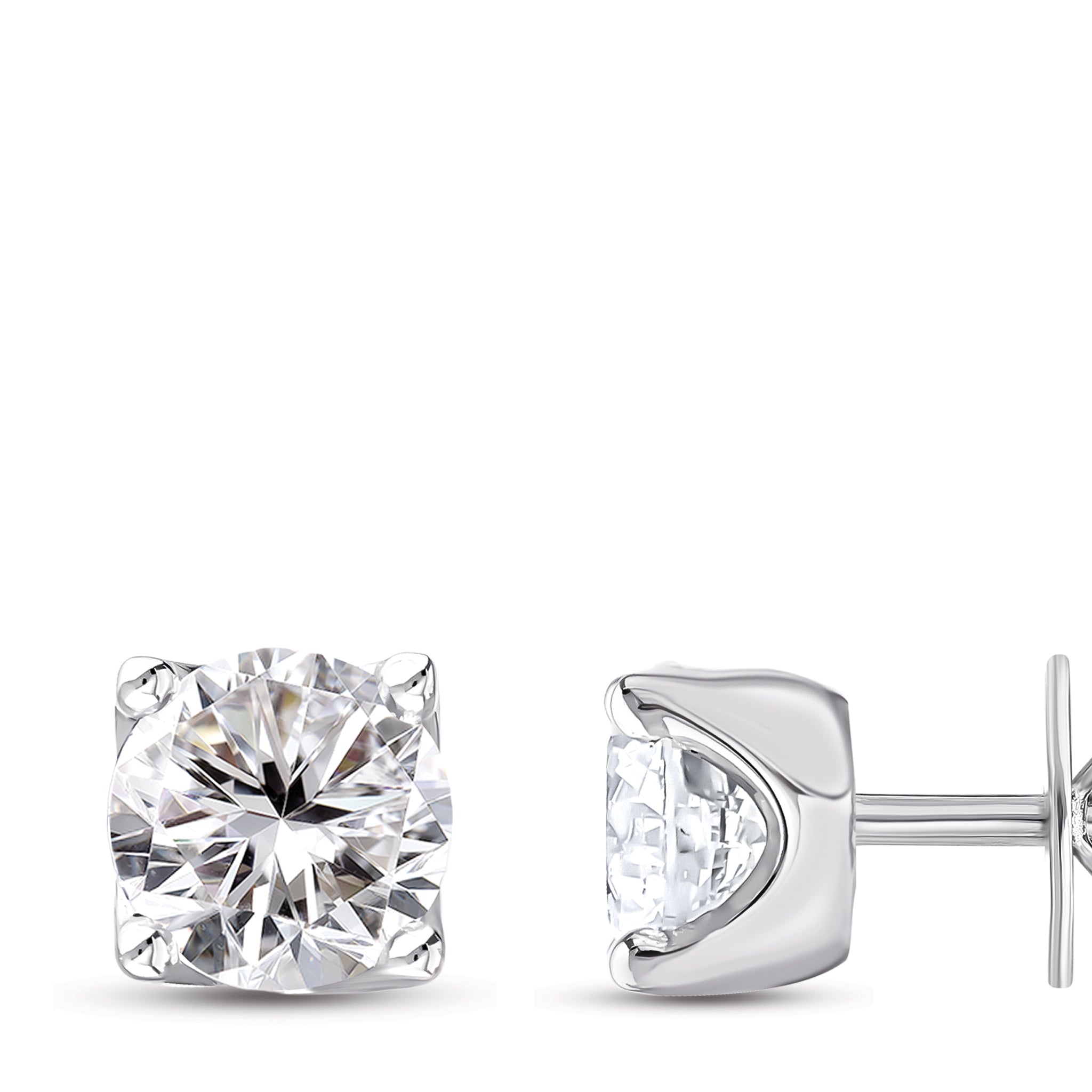 Solitaire Diamond Engagement Earrings