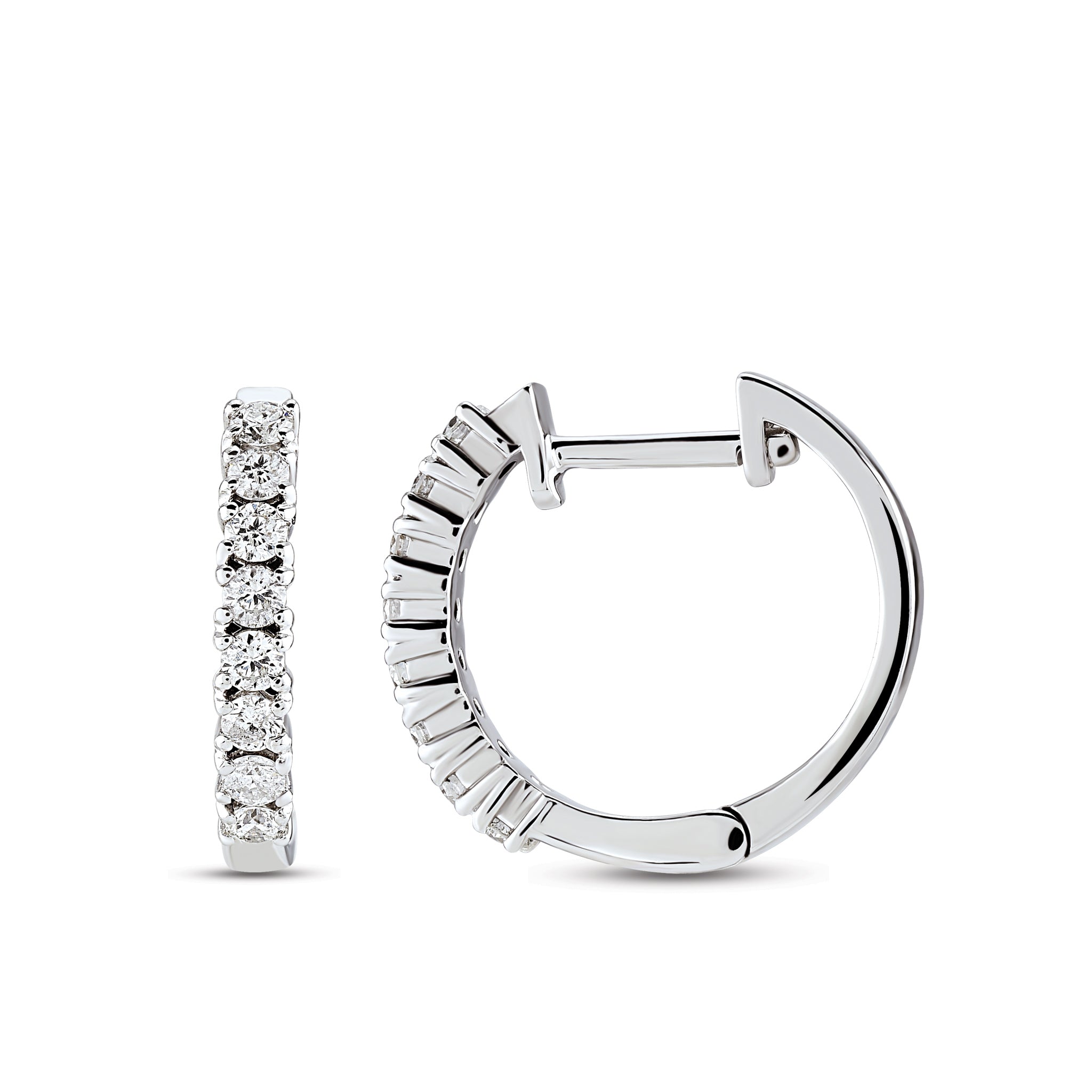 Hoop Diamond Earrings
