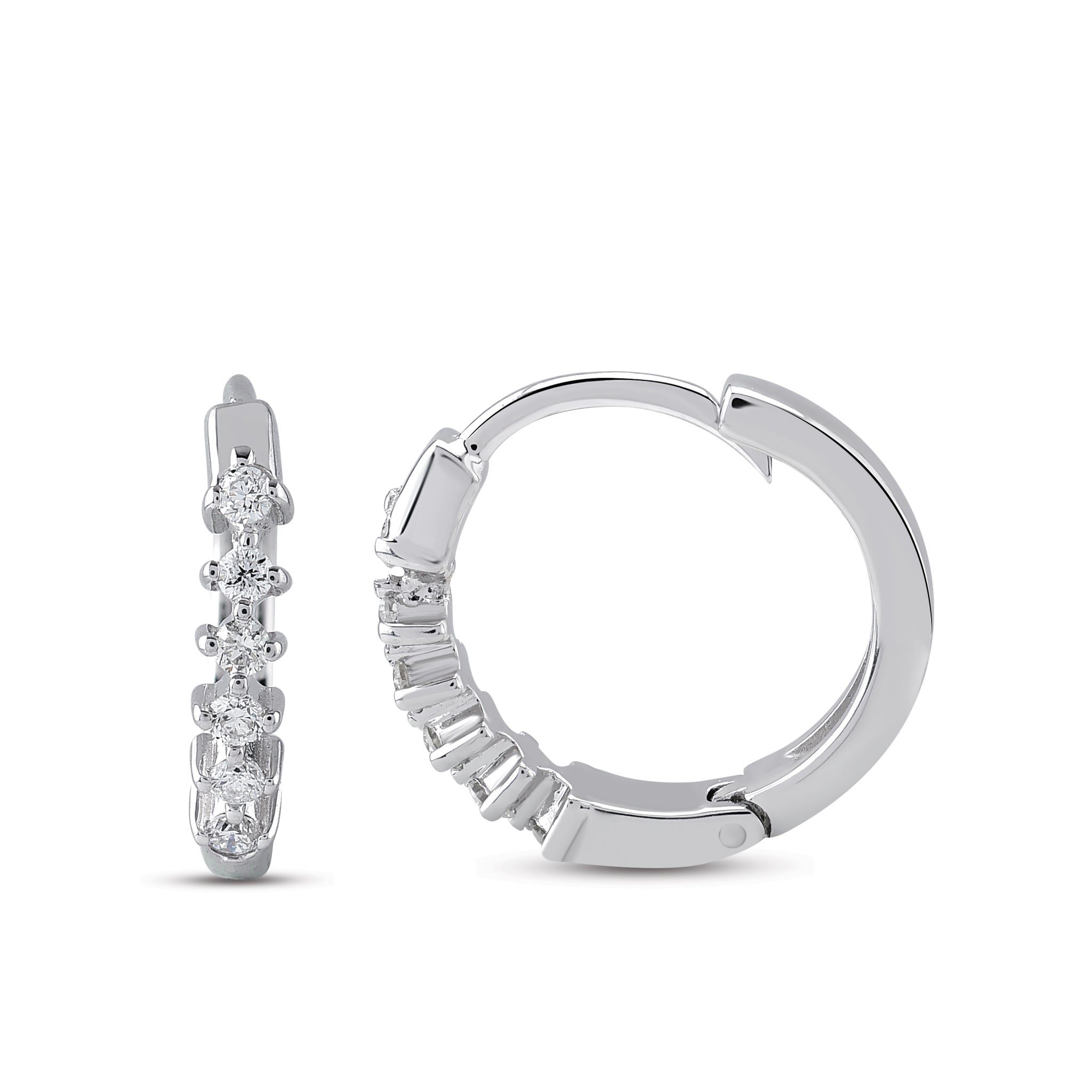 Hoop Diamond Earrings