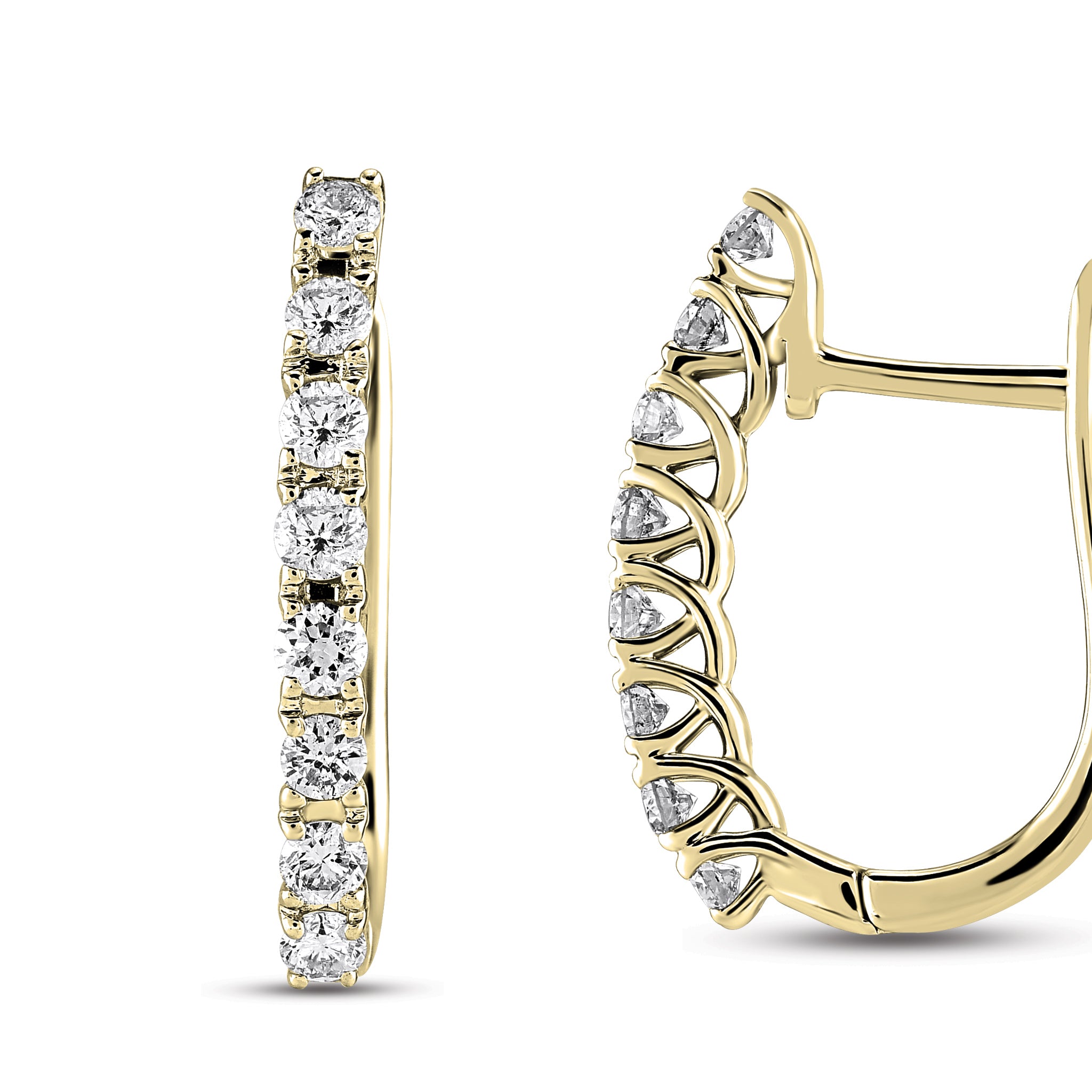 Hoop Diamond Earrings