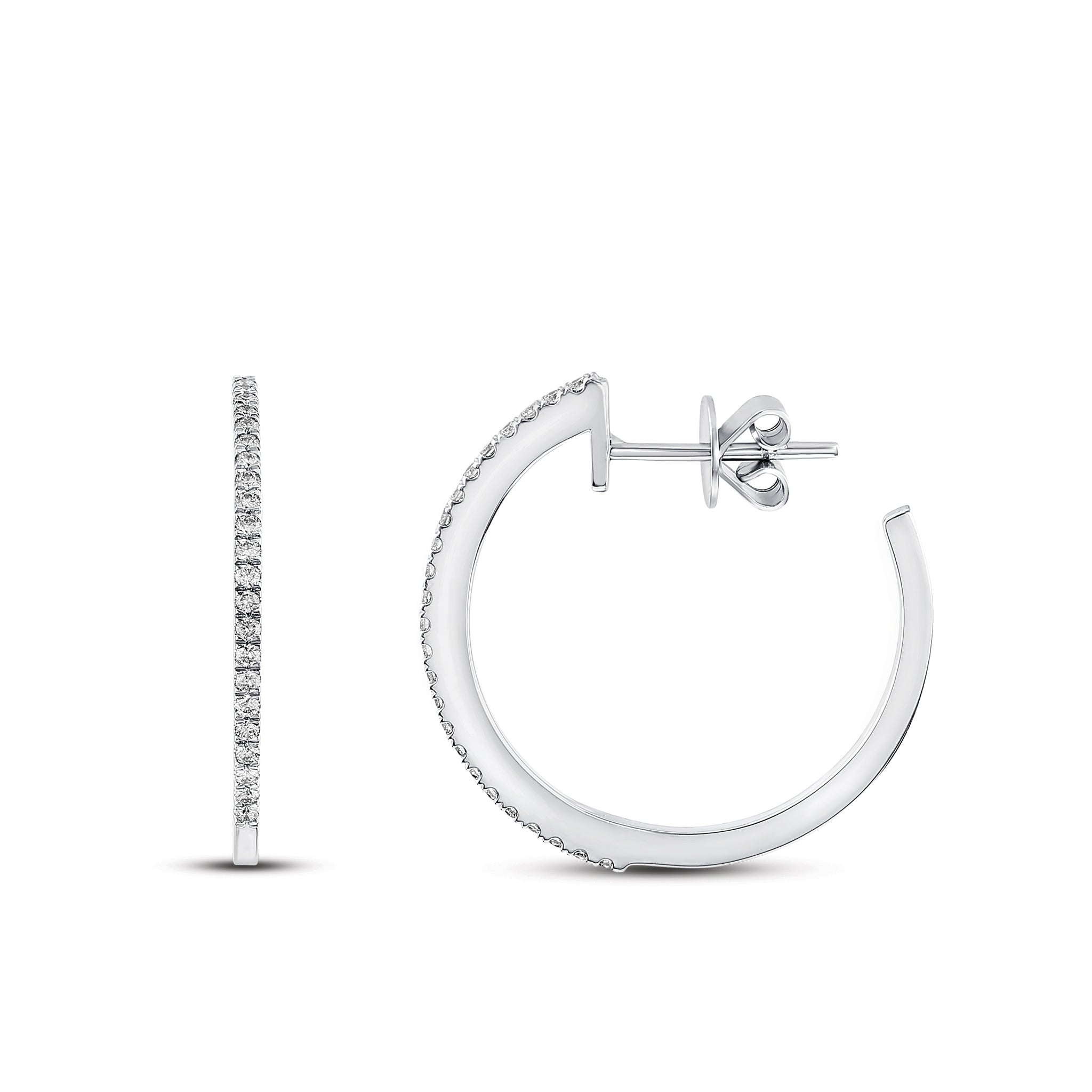 Hoop Diamond Earrings