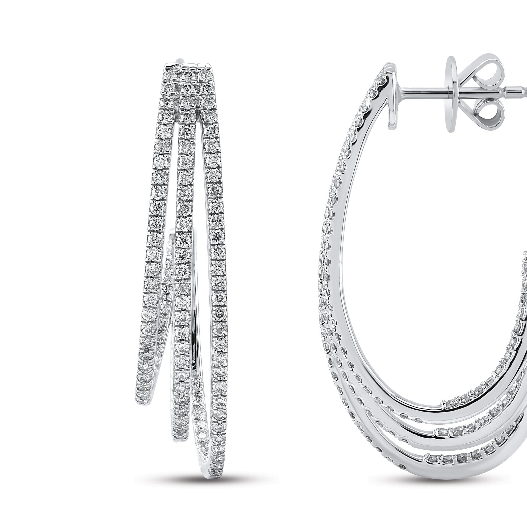 Hoop Diamond Earrings