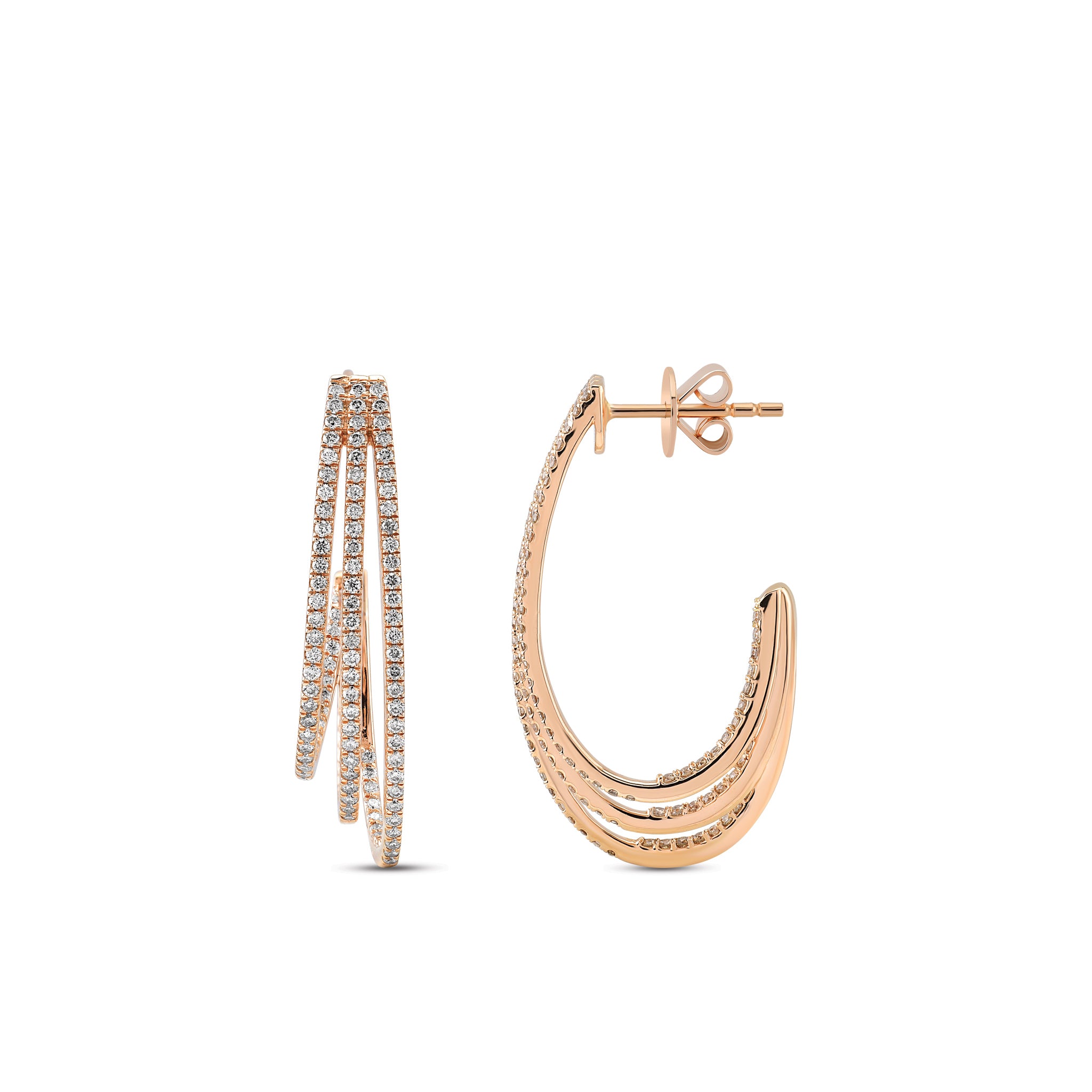 Hoop Diamond Earrings