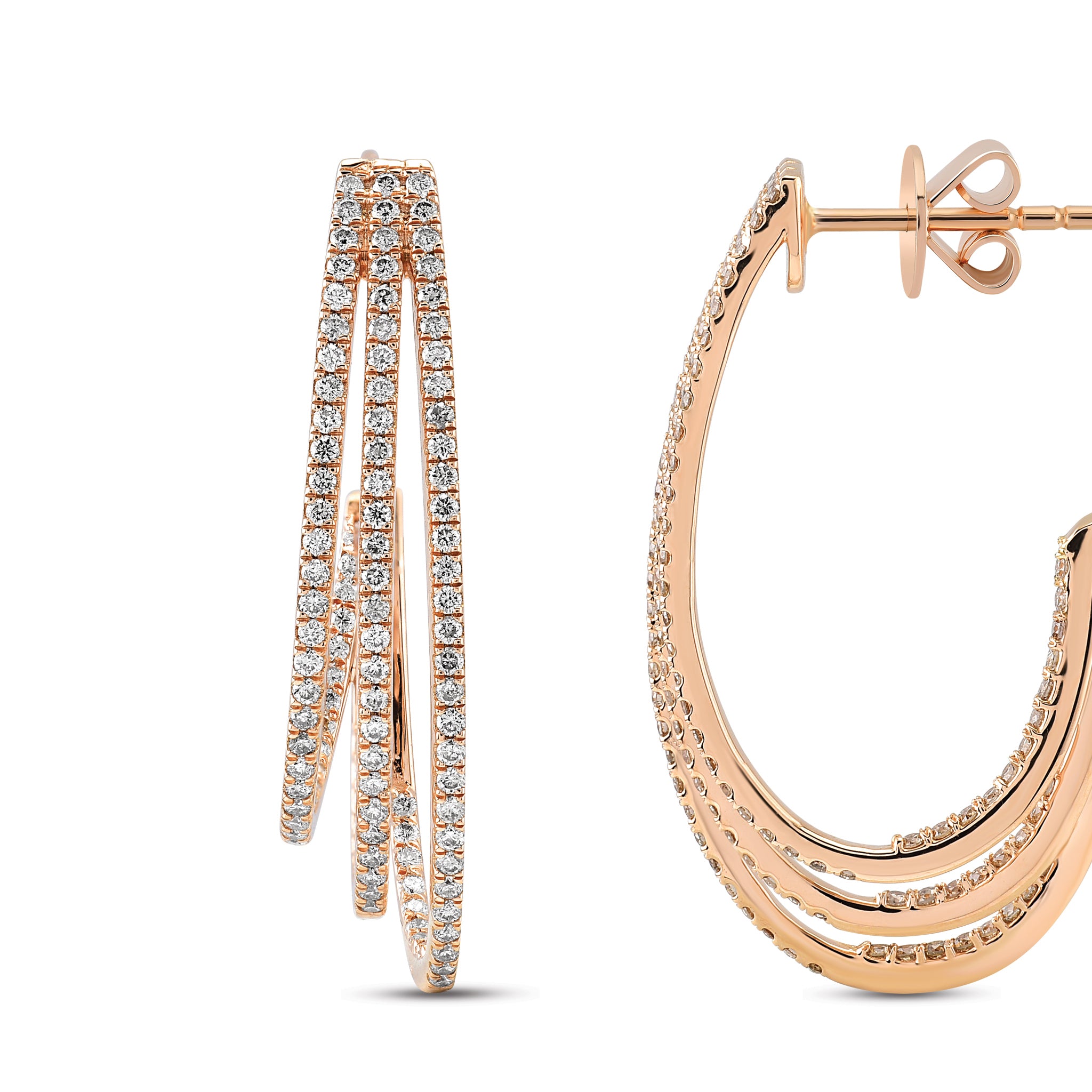Hoop Diamond Earrings