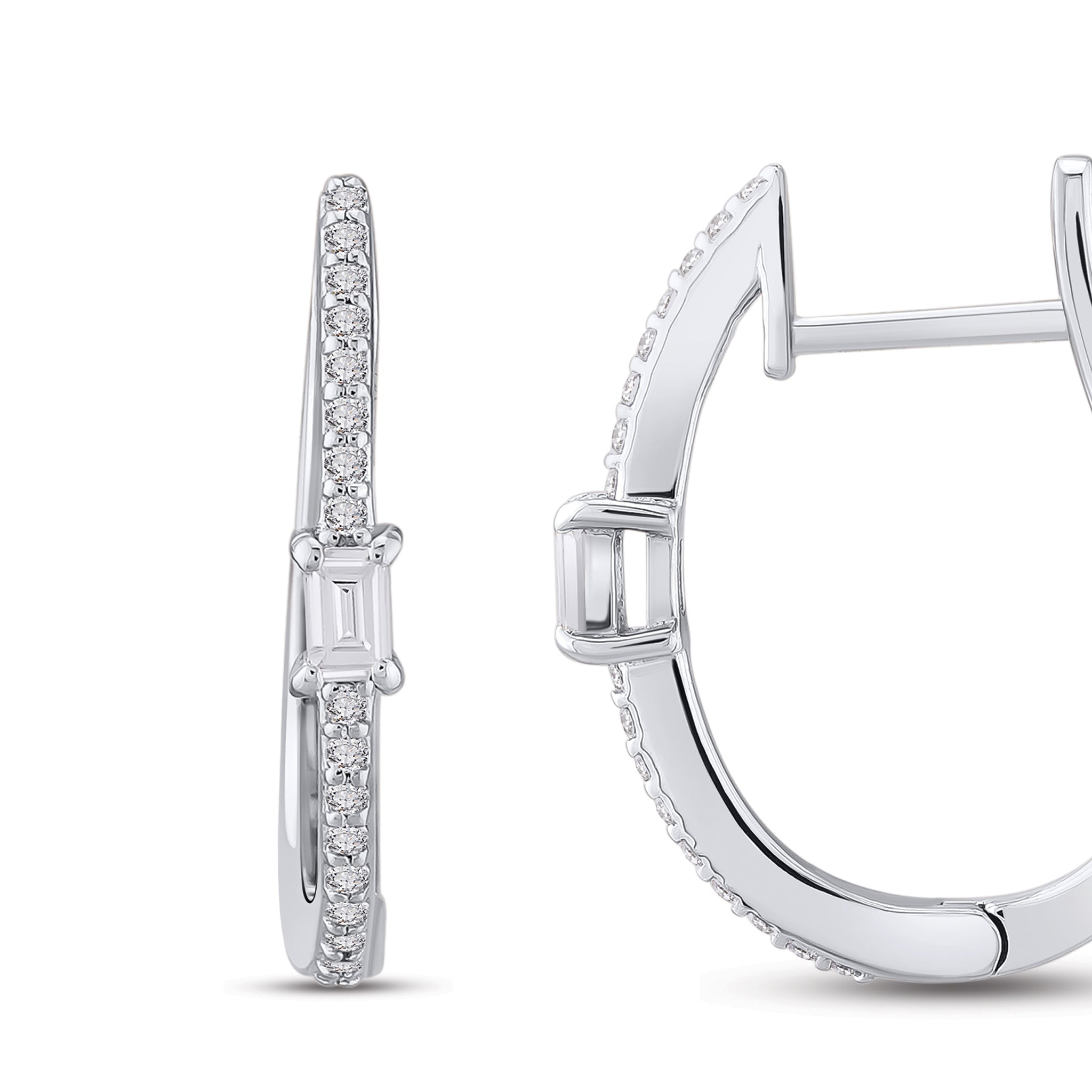 Hoop Diamond Earrings