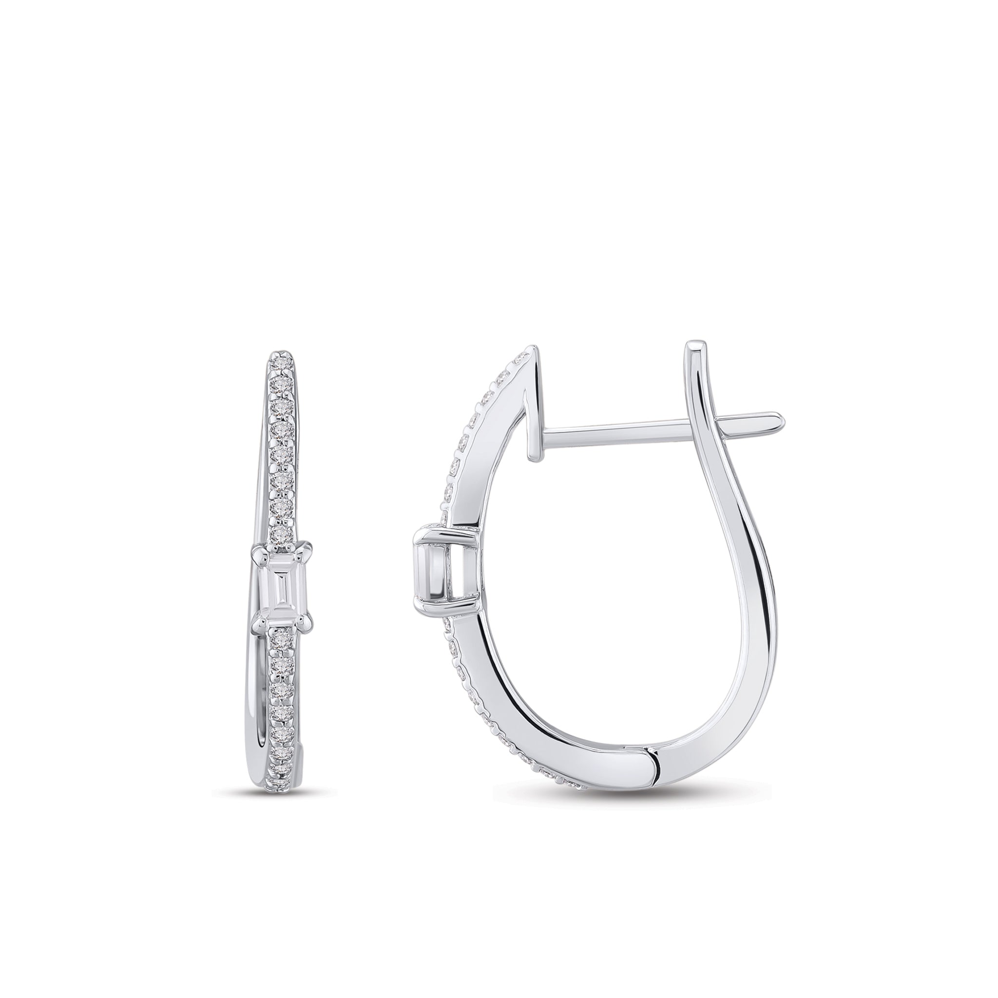 Hoop Diamond Earrings