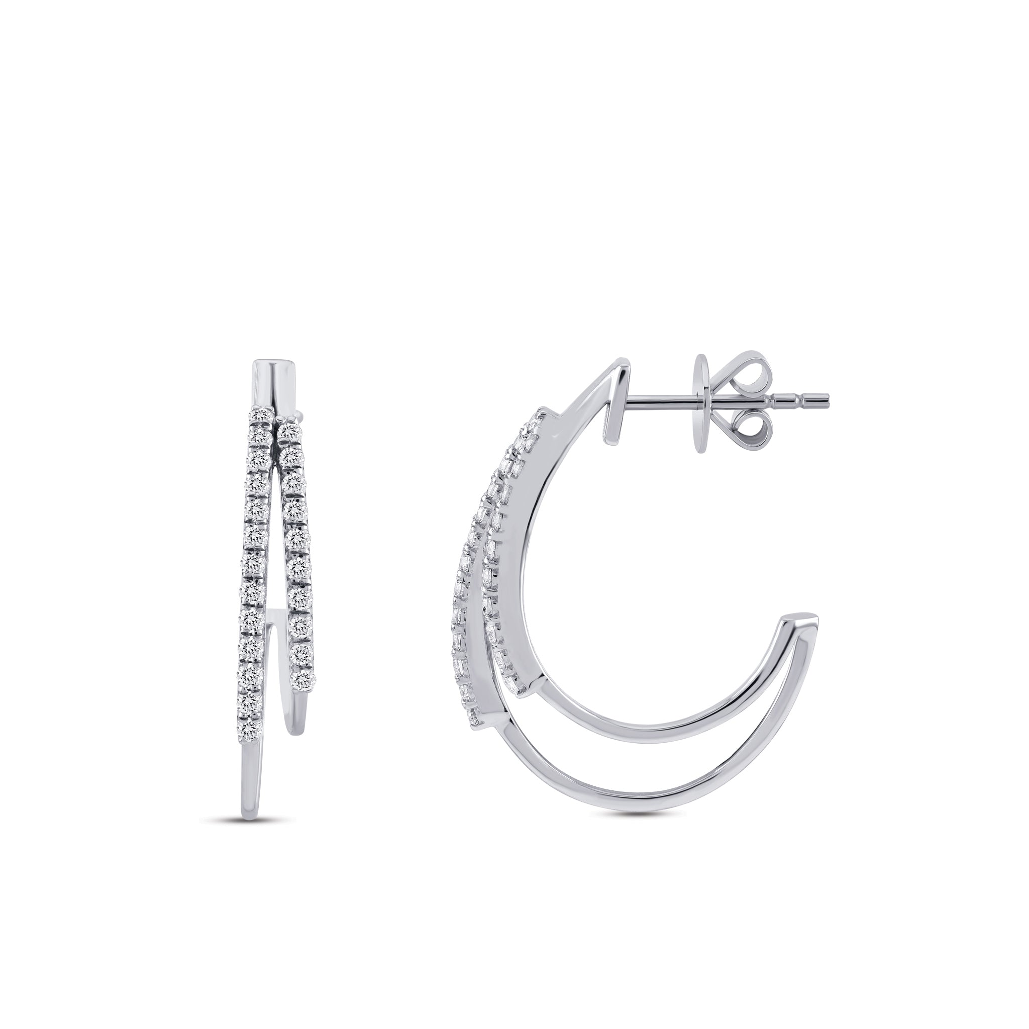 Hoop Diamond Earrings