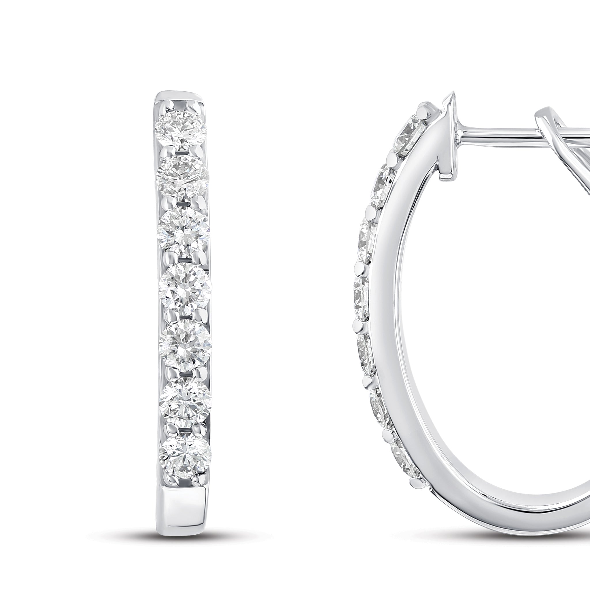 Hoop Diamond Earrings