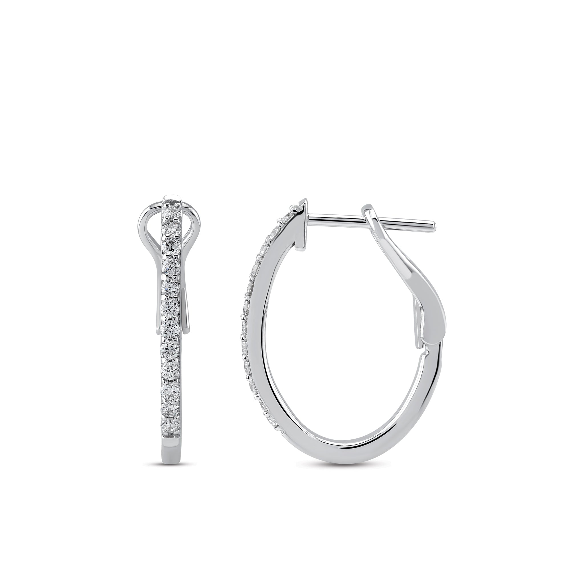 Hoop Diamond Earrings