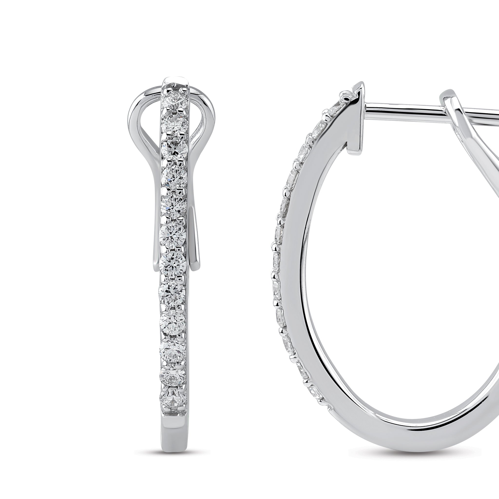 Hoop Diamond Earrings