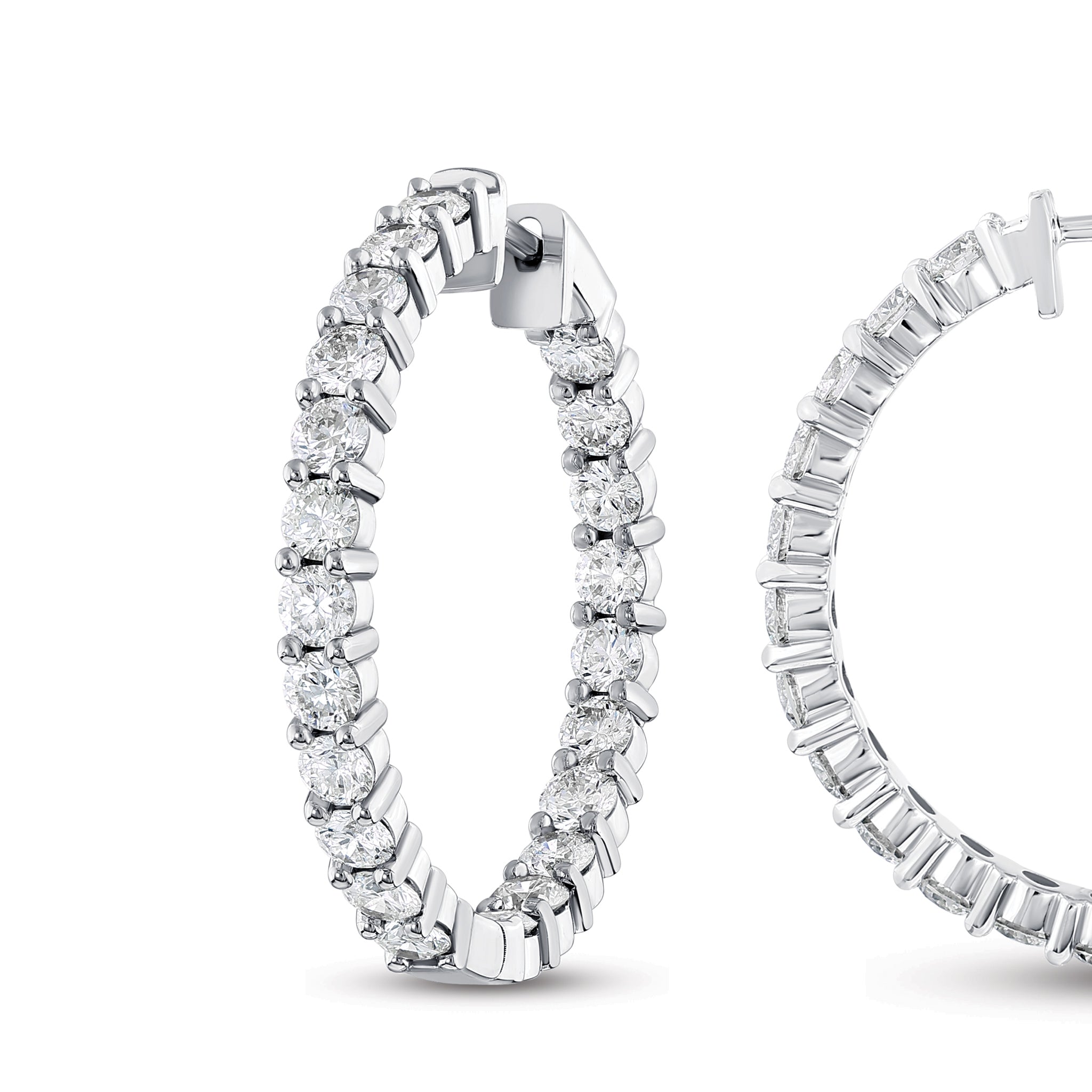 Hoop Diamond Earrings