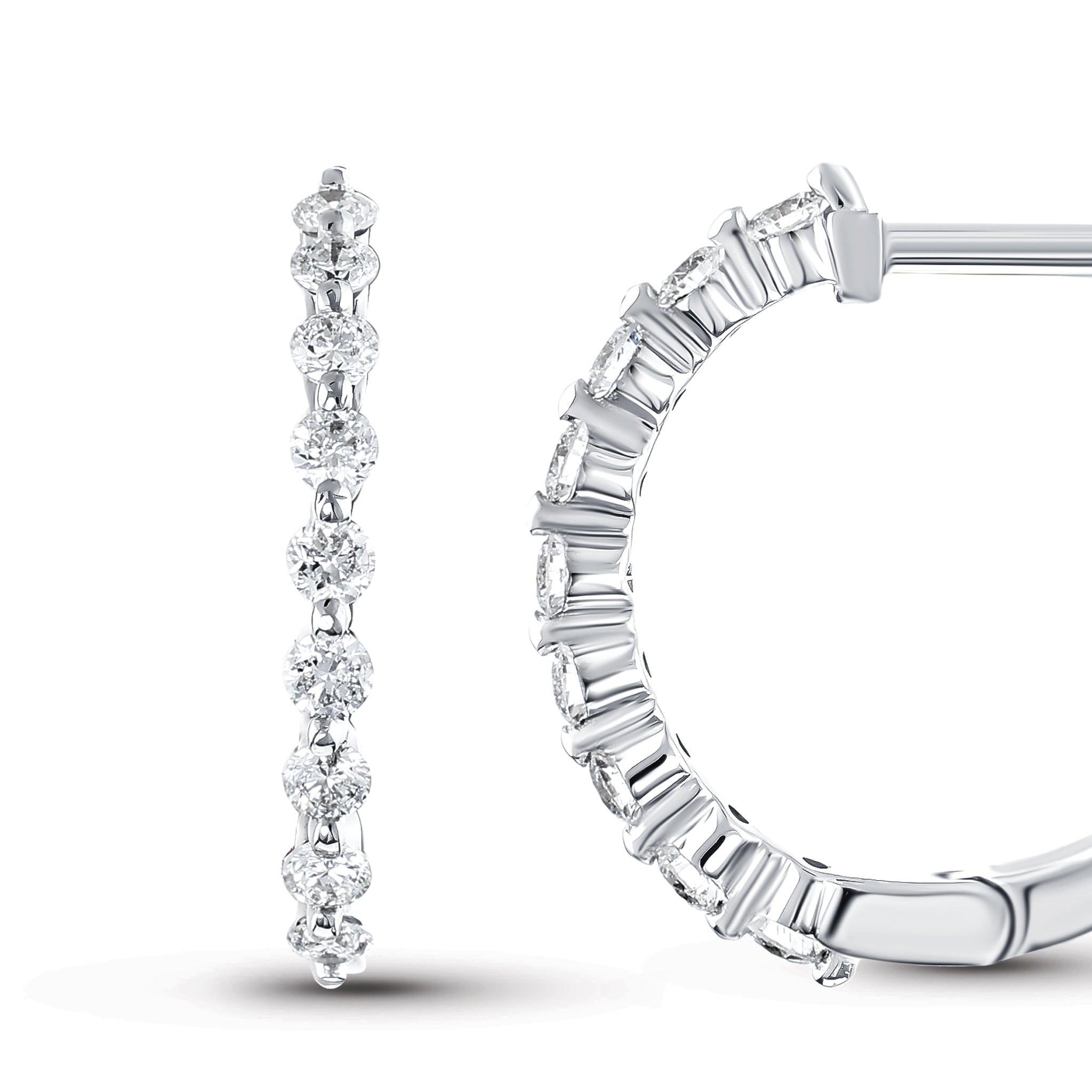 Hoop Diamond Earrings