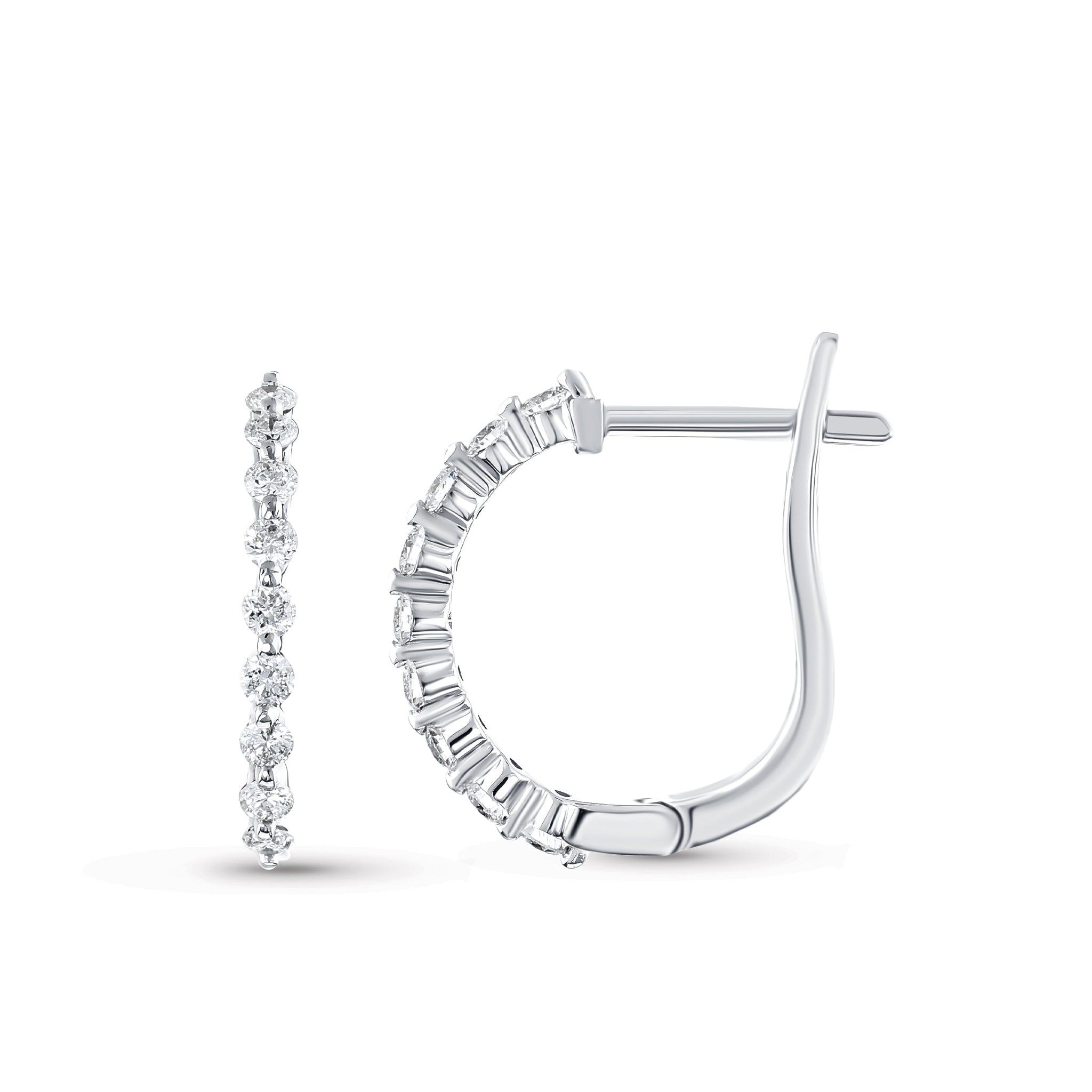 Hoop Diamond Earrings