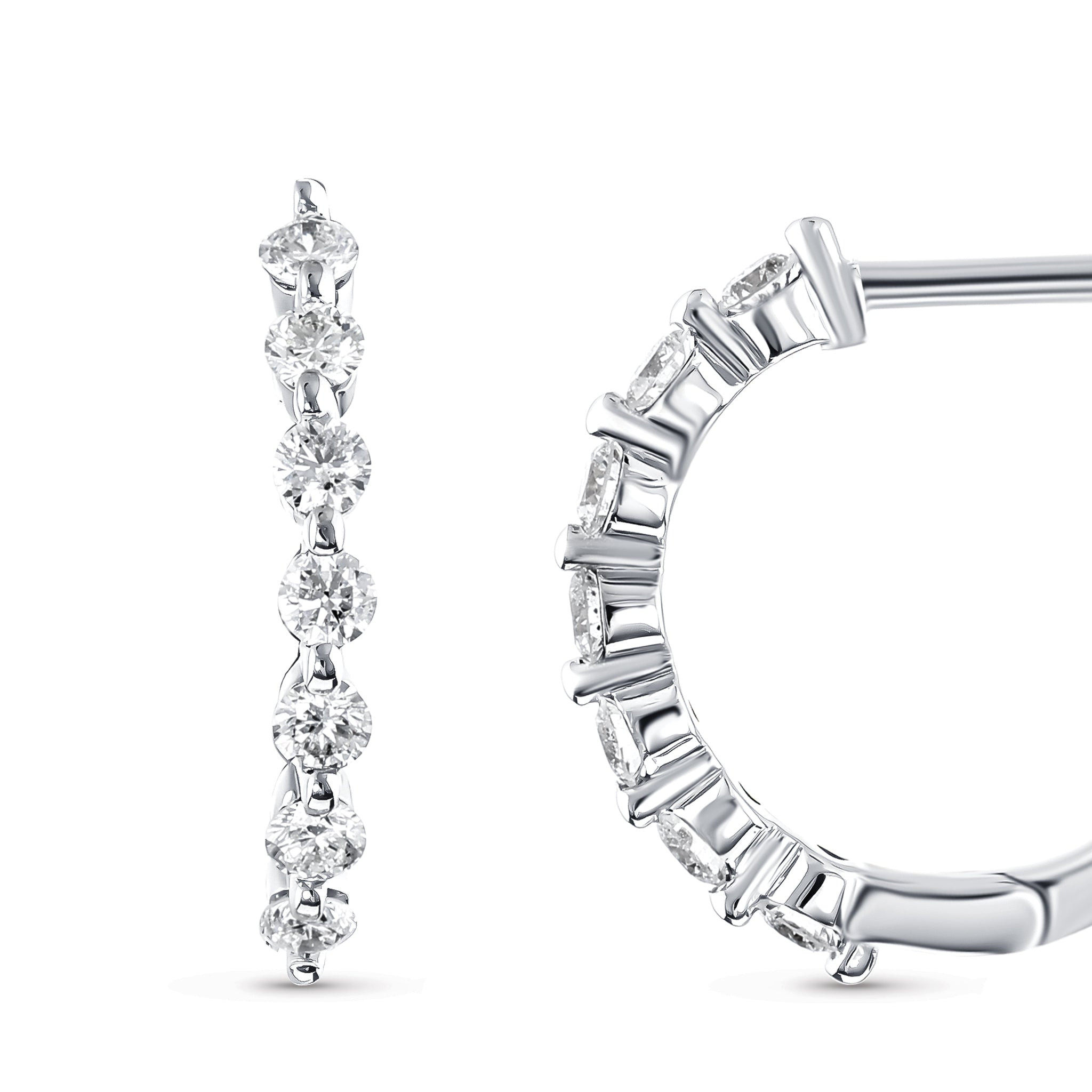 Hoop Diamond Earrings