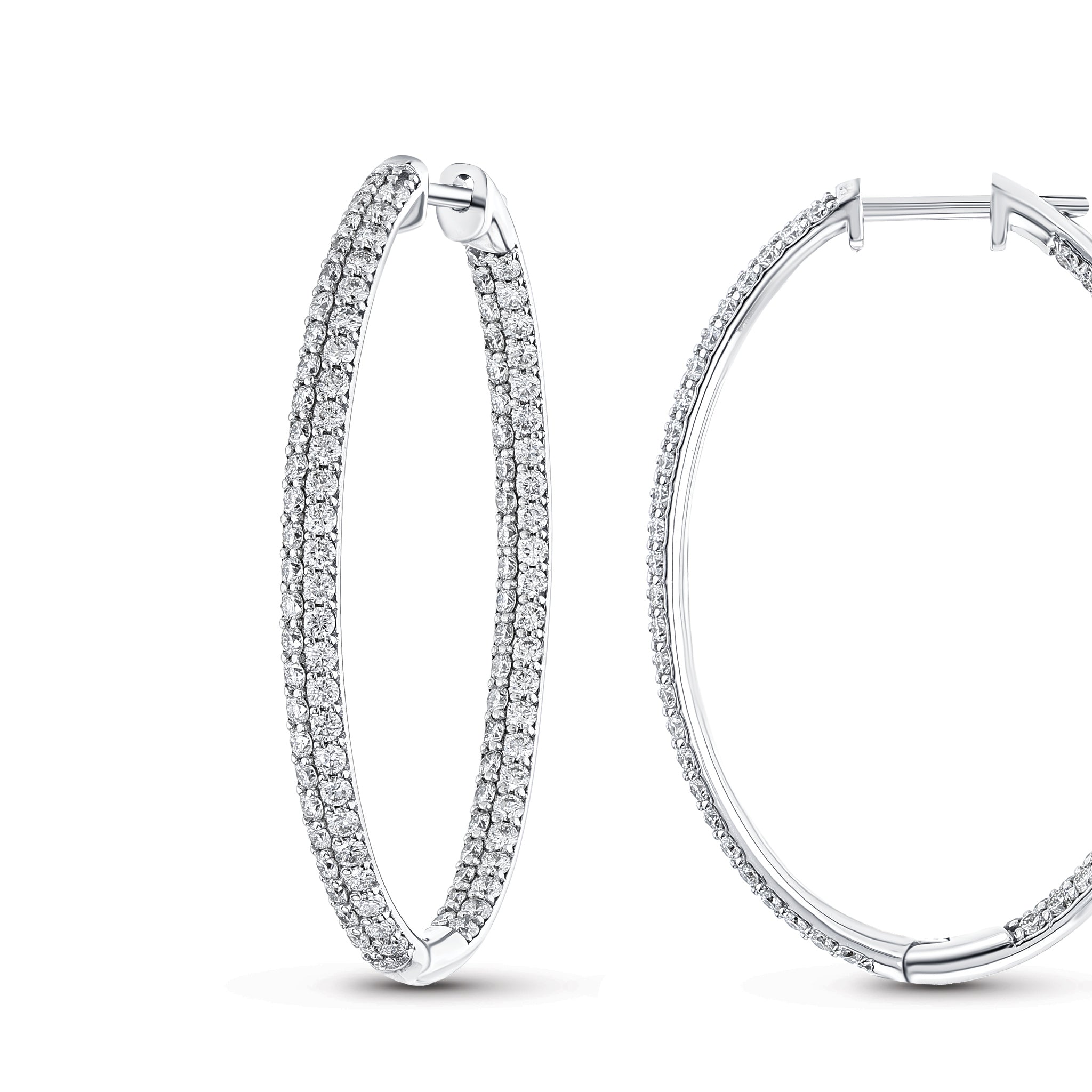 Hoop Diamond Earrings