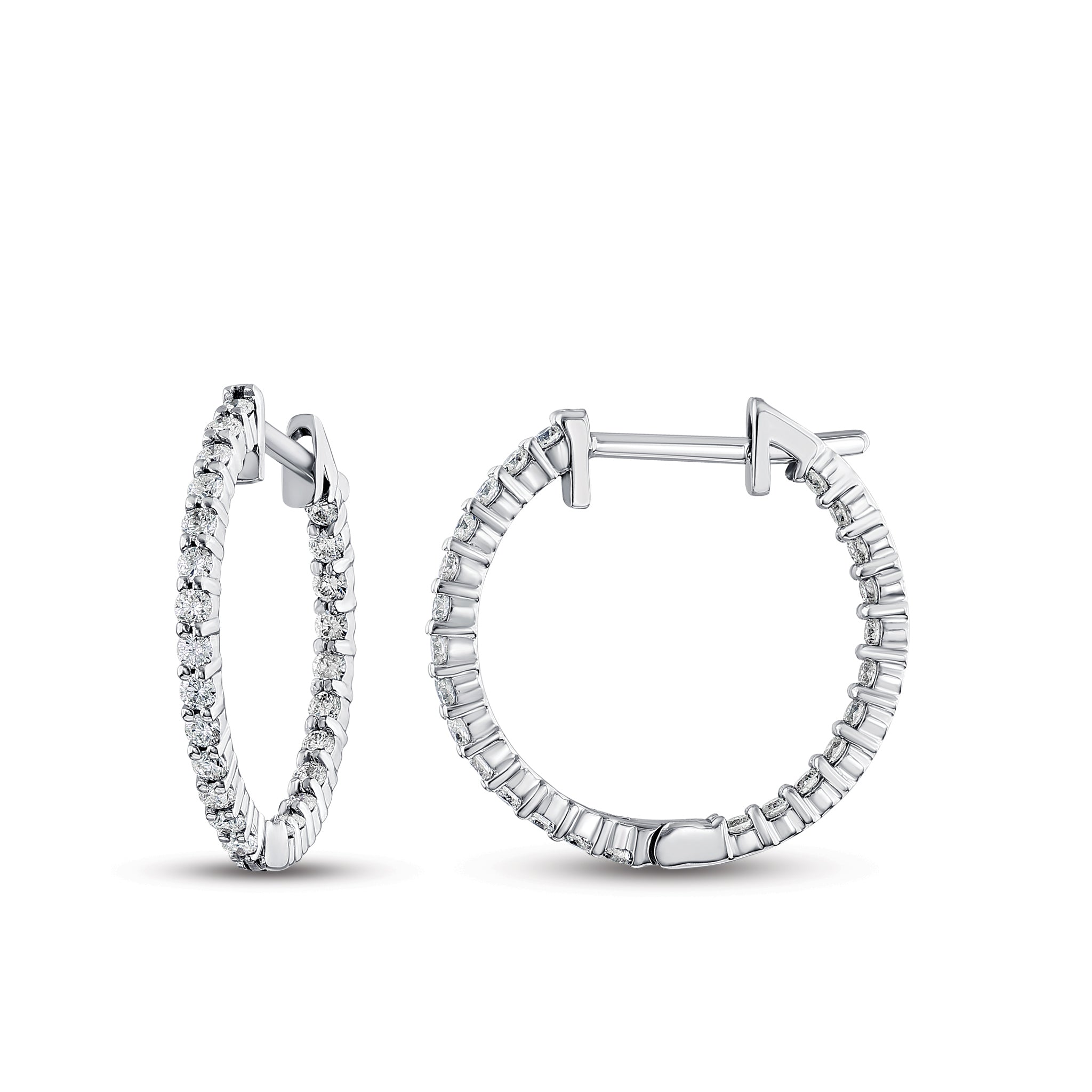 Hoop Diamond Earrings