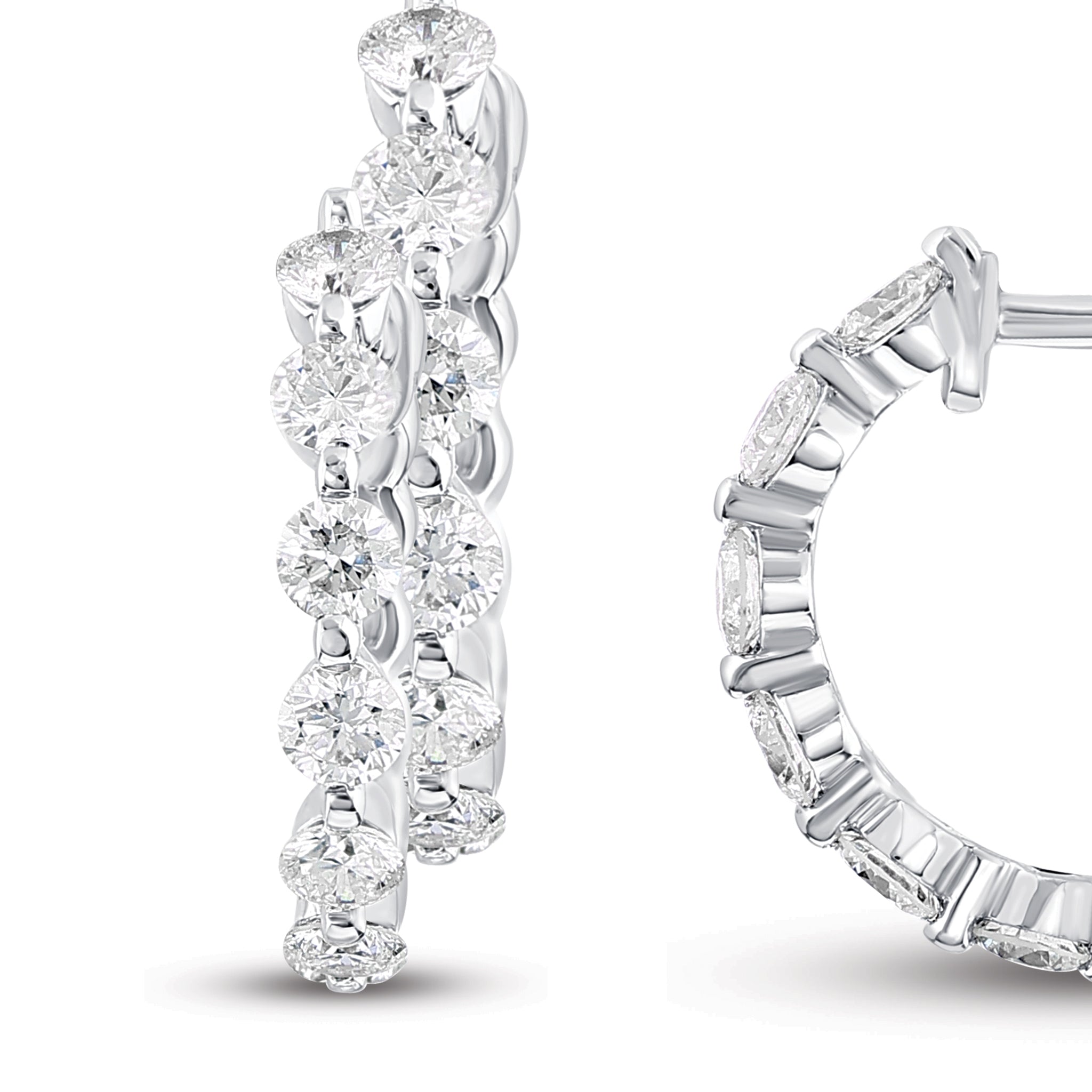 Hoop Diamond Earrings