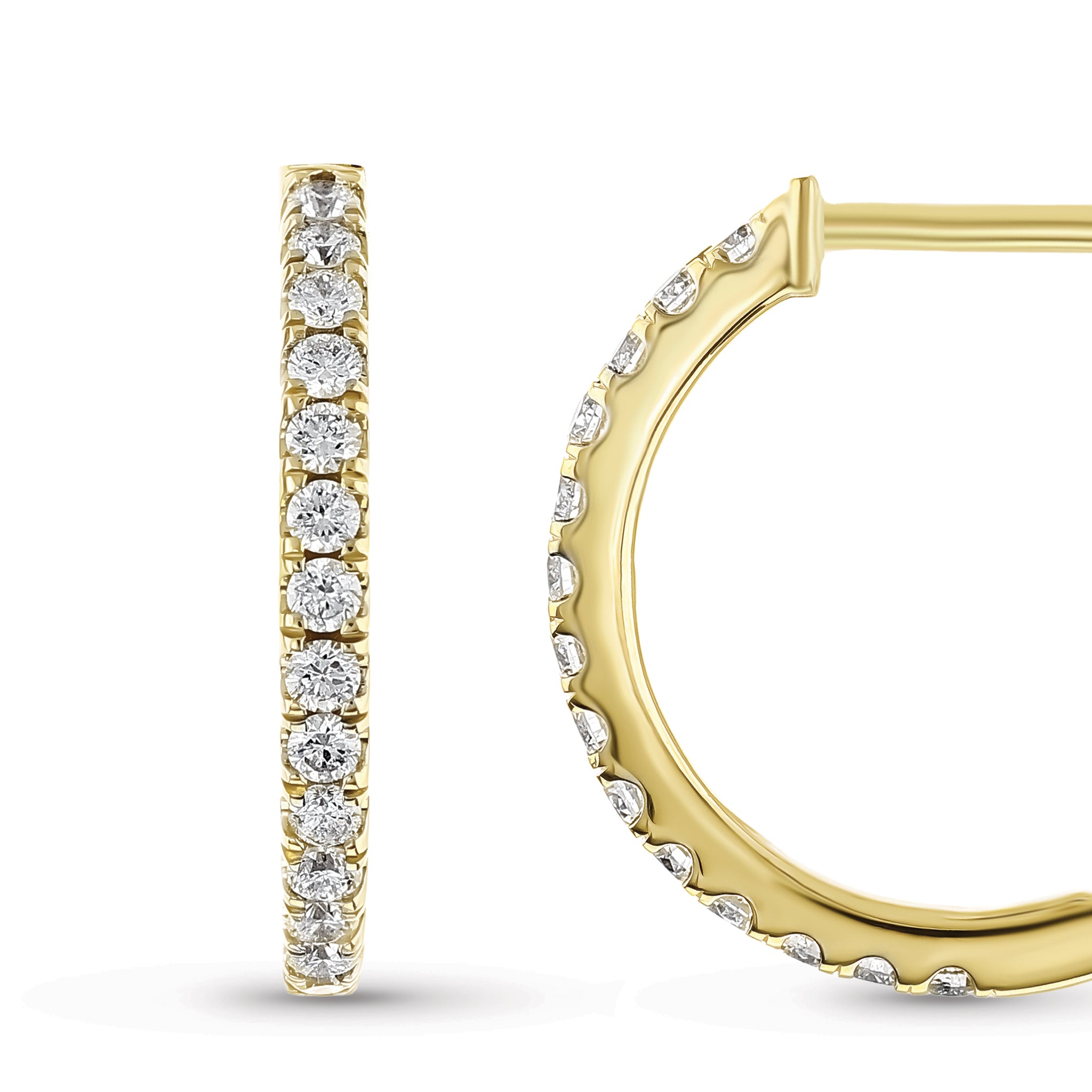 Hoop Diamond Earrings