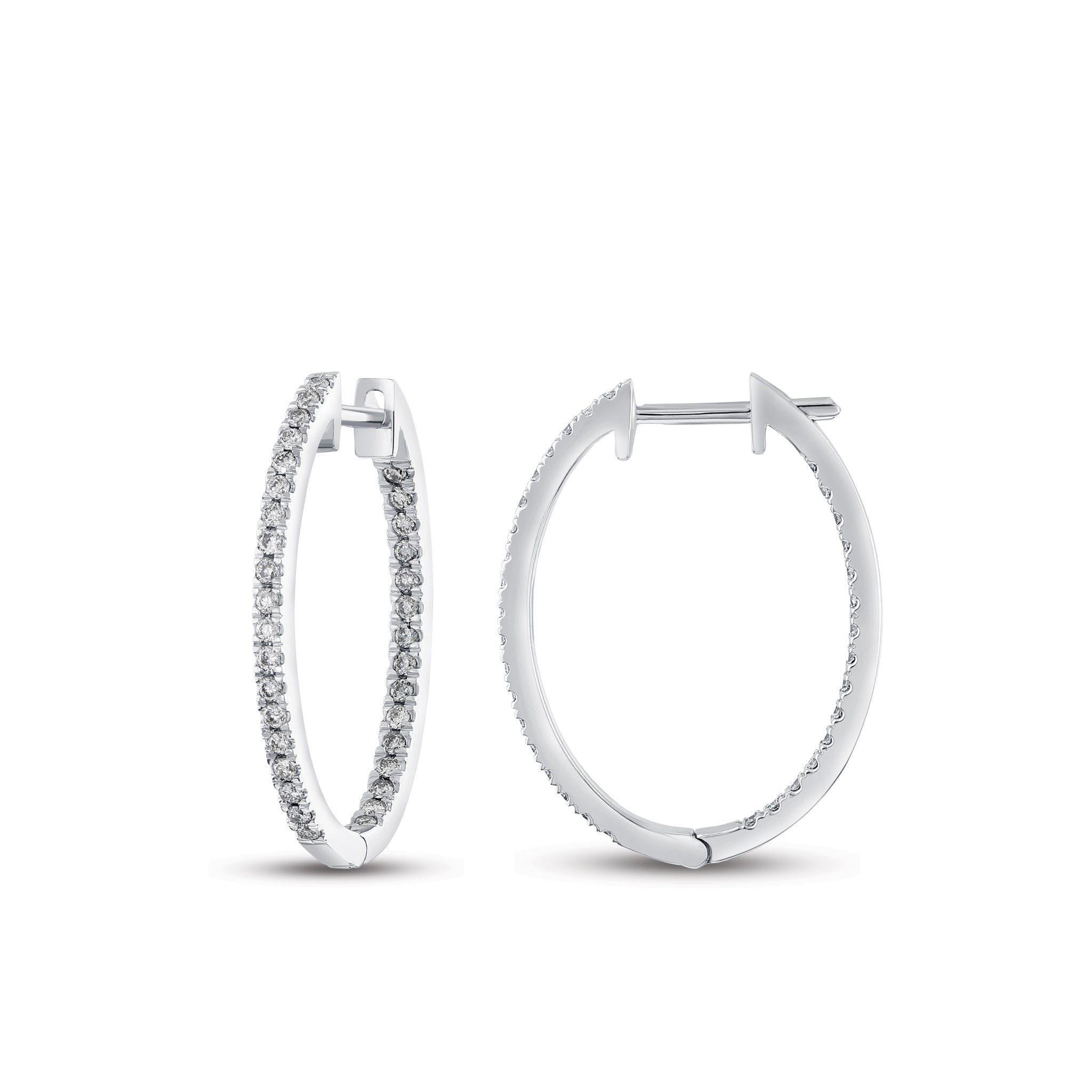 Hoop Diamond Earrings