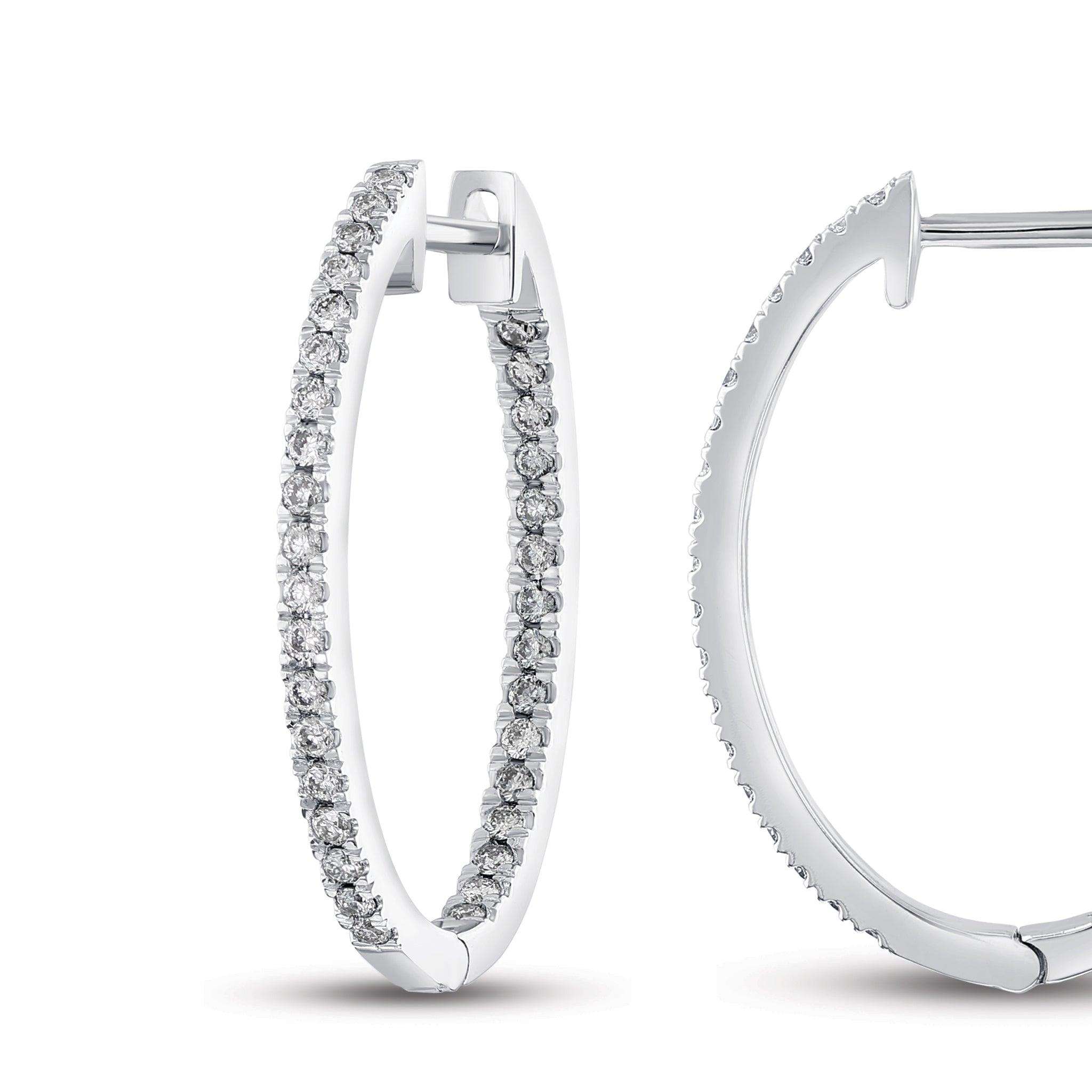 Hoop Diamond Earrings