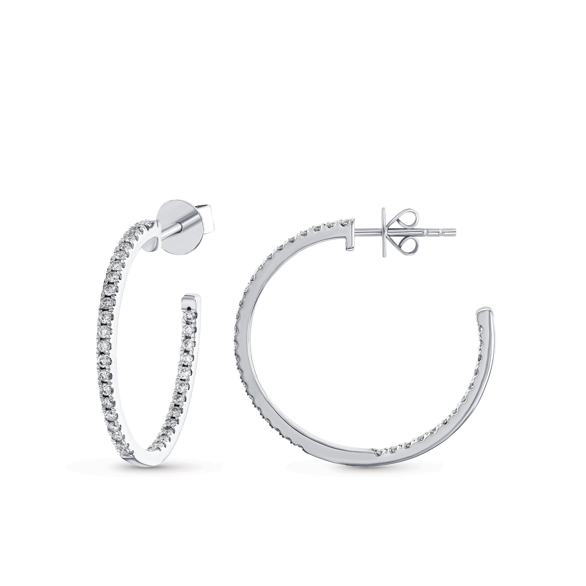 Hoop Diamond Earrings