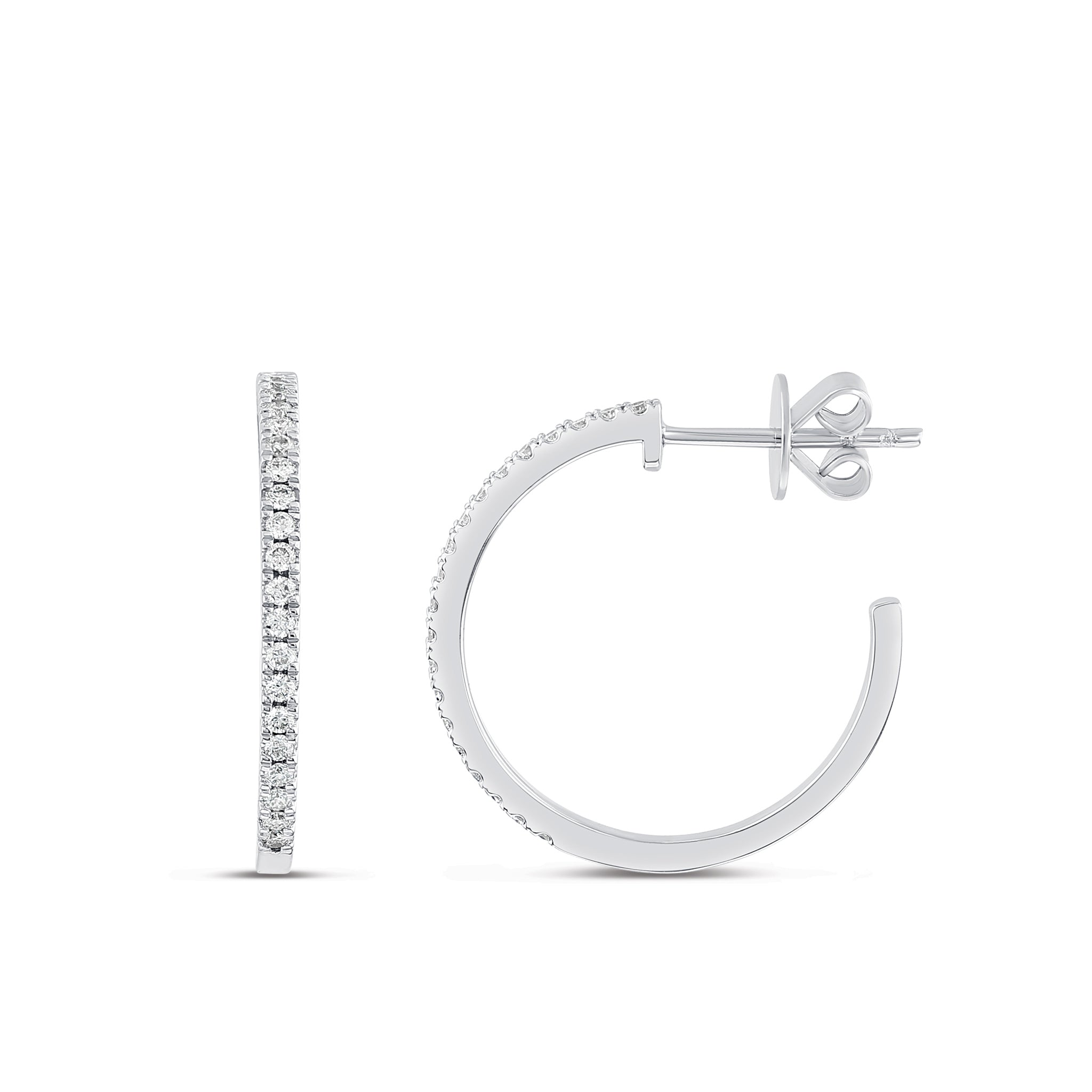 Hoop Diamond Earrings